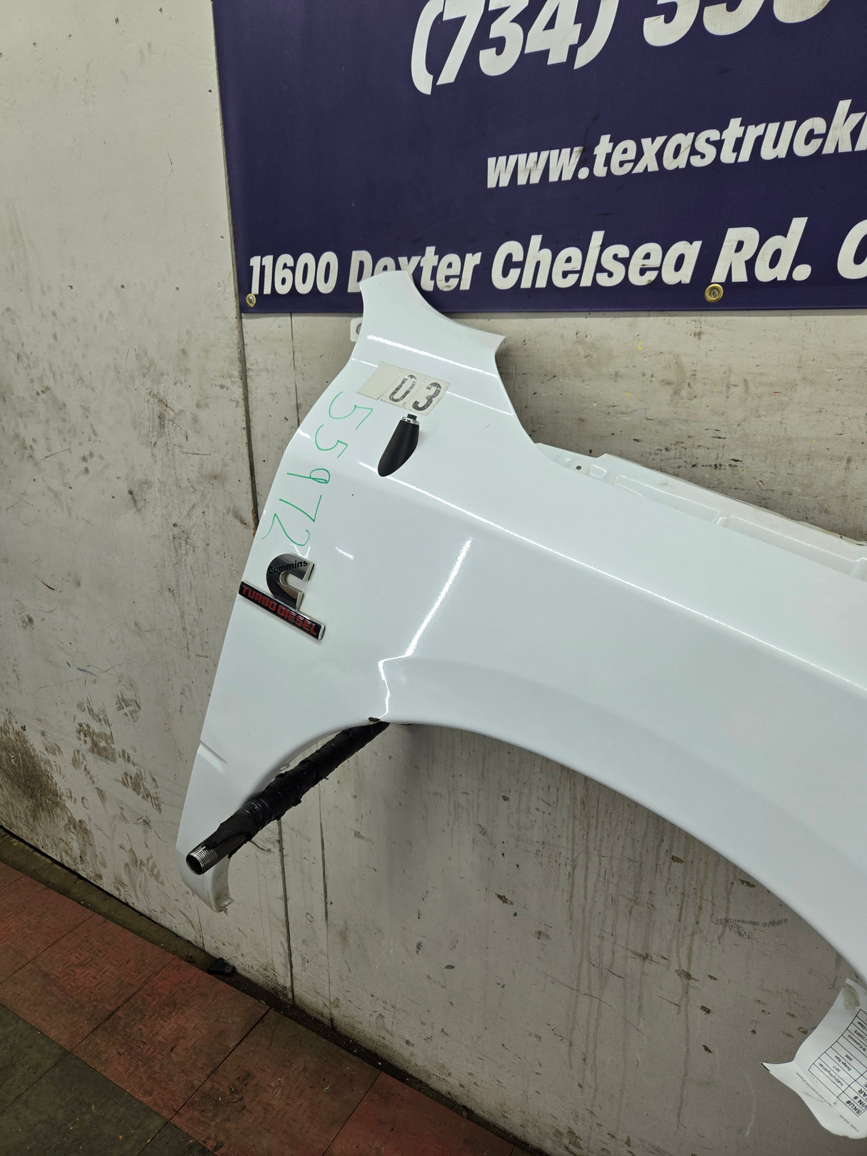 2009-2018 Dodge Ram 4th Gen RH Passenger Side Front Fender 1500 2500 3500 - White