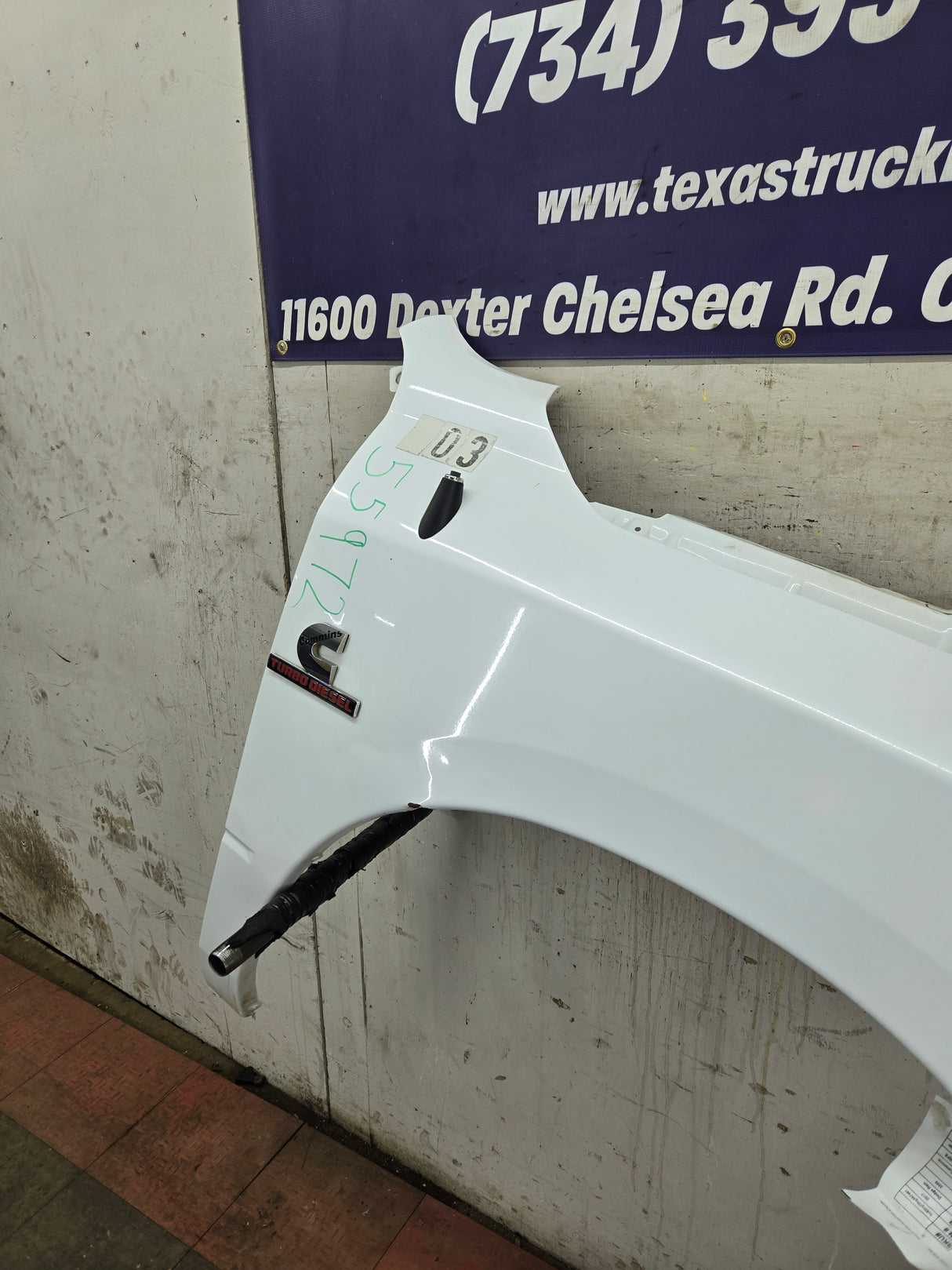 2009-2018 Dodge Ram 4th Gen RH Passenger Side Front Fender 1500 2500 3500 - White