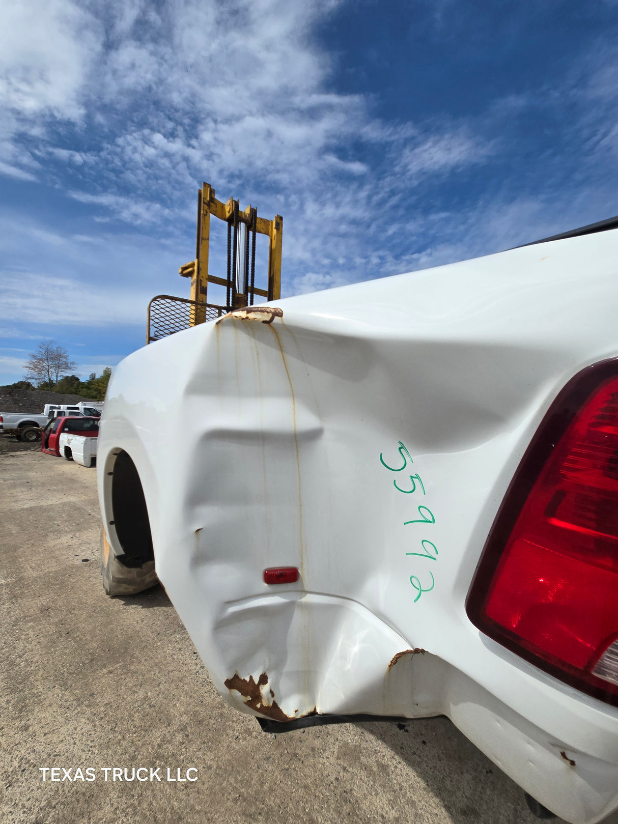2009-2018 Dodge Ram 3500 4500 4th Gen 8' Dually Truck Passenger Side Bedside - White
