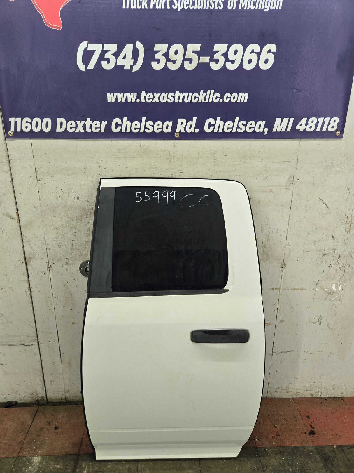 2009-2018 Dodge Ram 4th Gen Driver Rear Quad Cab Door 1500 2500 3500 - White