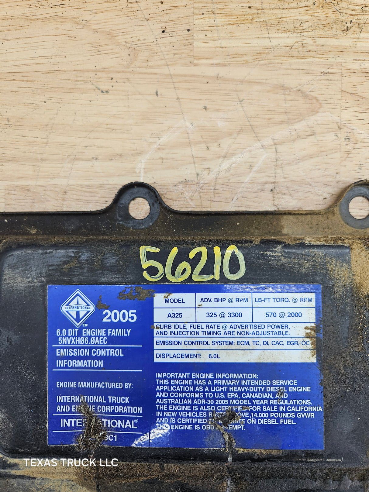 2004.5-2007 Ford 6.0L Power Stroke Passenger Side Valve Cover 1858581C1