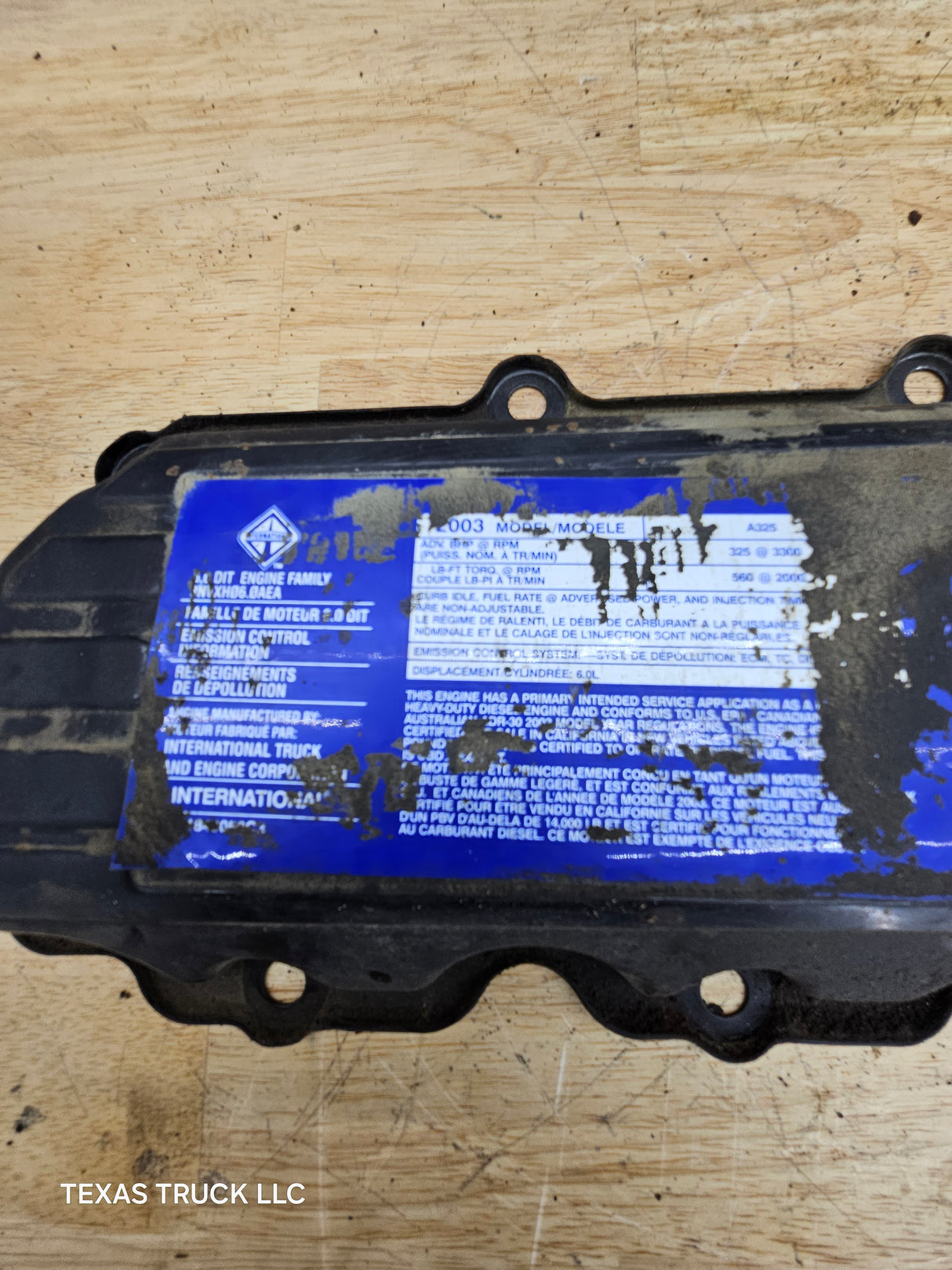 2003-2004.5 "Early" Ford 6.0L Power Stroke Passenger Side Valve Cover 1858581C1