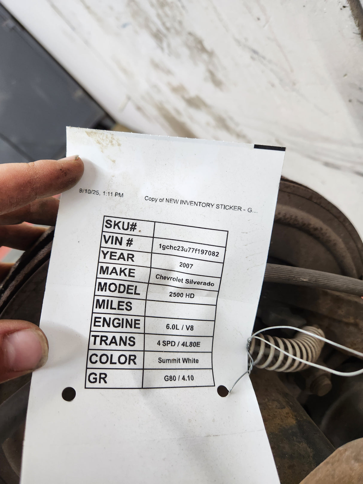 2001-2007 Chevrolet Silverado / GMC Sierra 2500 3500 HD Rear Axle 4.10 10.5"