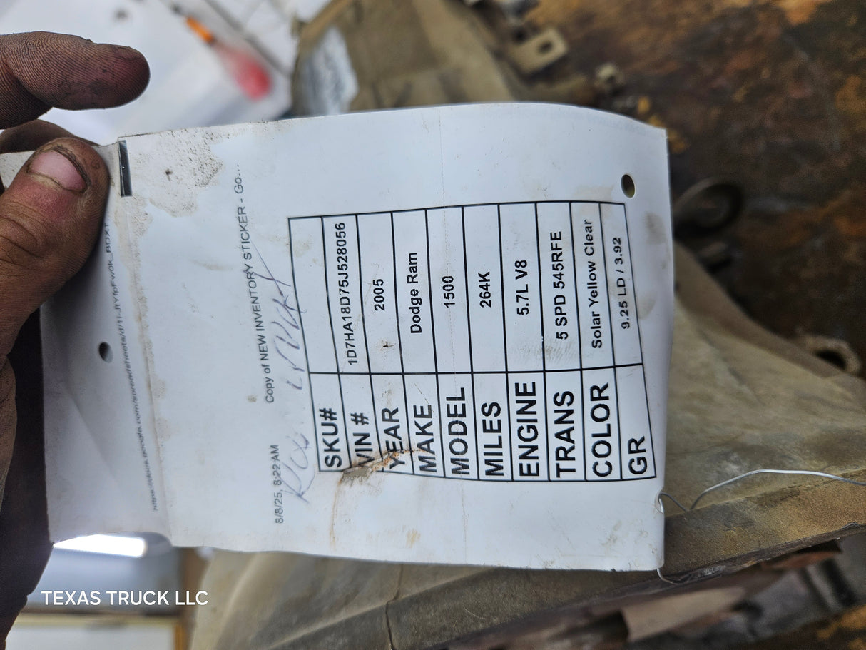 2004-2005 545rfe Automatic Transmission 2wd Dodge 5.7L v8