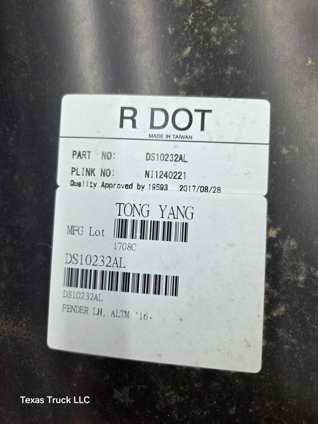 2016-2018 Nissan Altima Driver Side LH Front Fender