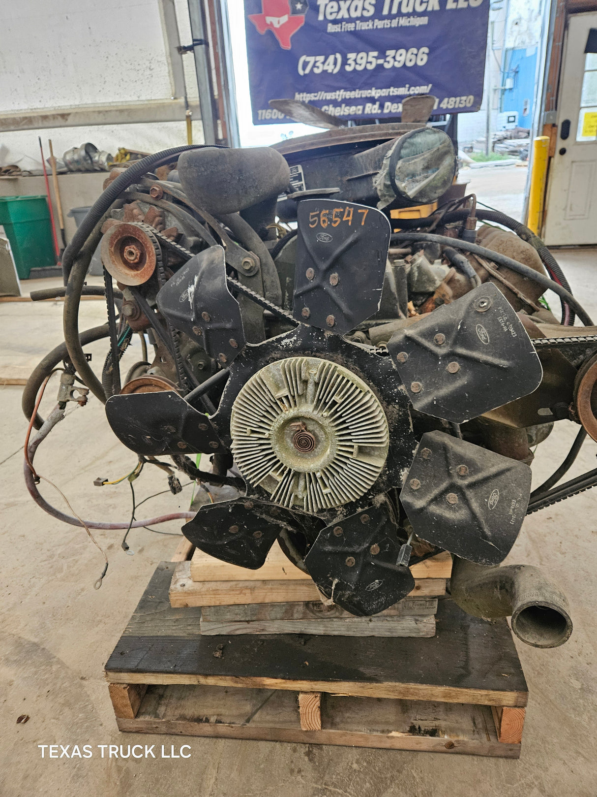 6.9L IDI Diesel CORE Engine Ford International Harvester Ran When Parked