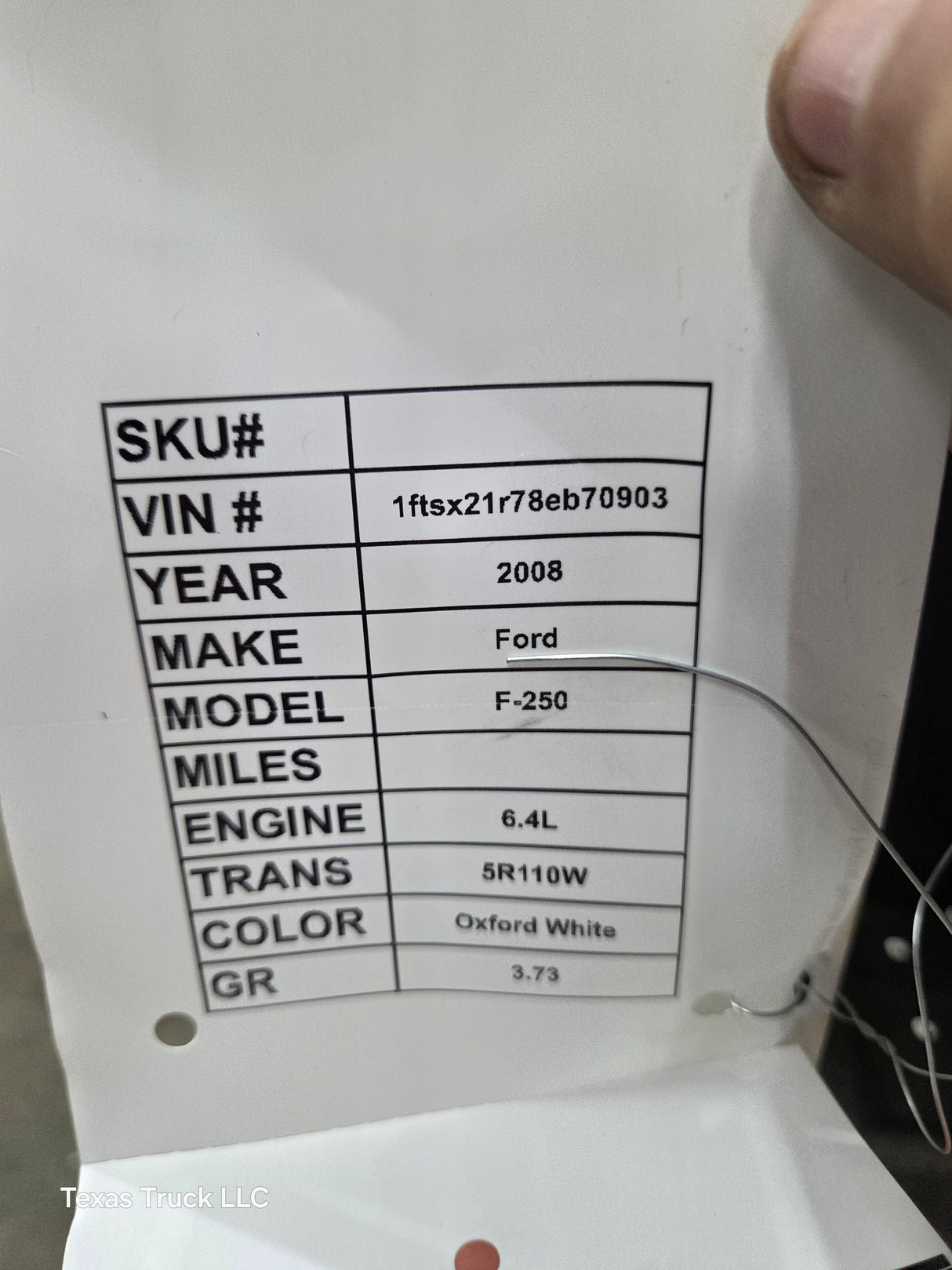 2008-2010 Ford Super Duty F250 F350 RH Passenger Side Fender - Oxford White