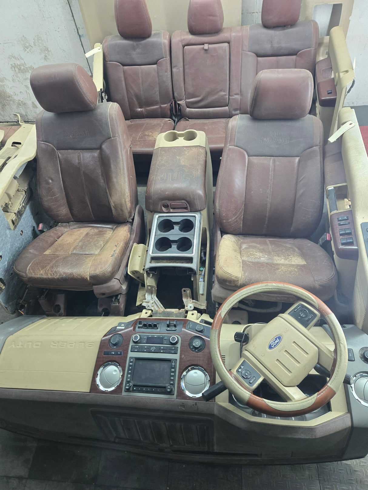 2011-2012 Ford F250 F350 F450 F550 Super Duty Crew Cab Complete King Ranch Interior