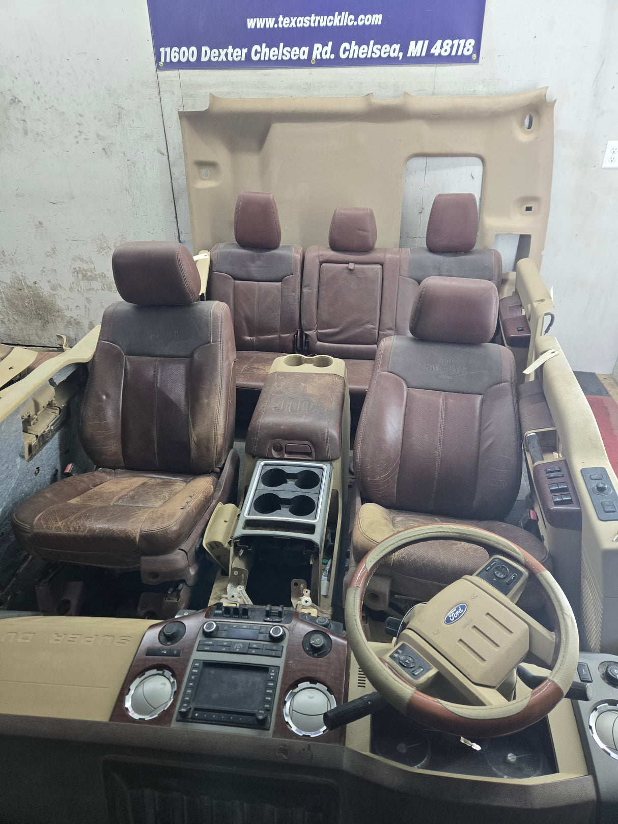 2011-2012 Ford F250 F350 F450 F550 Super Duty Crew Cab Complete King Ranch Interior