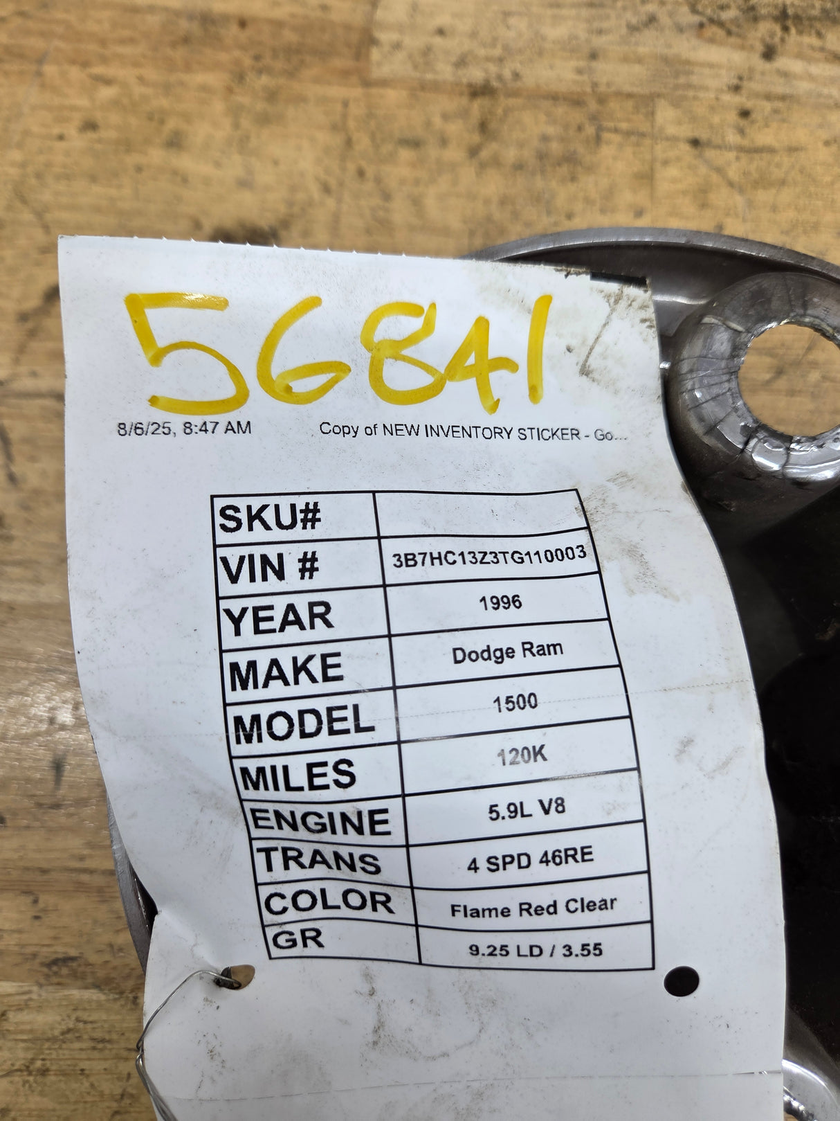 1994-2001 Dodge Ram 1500 OEM Center Wheel Cap Hub Cap 2nd Gen