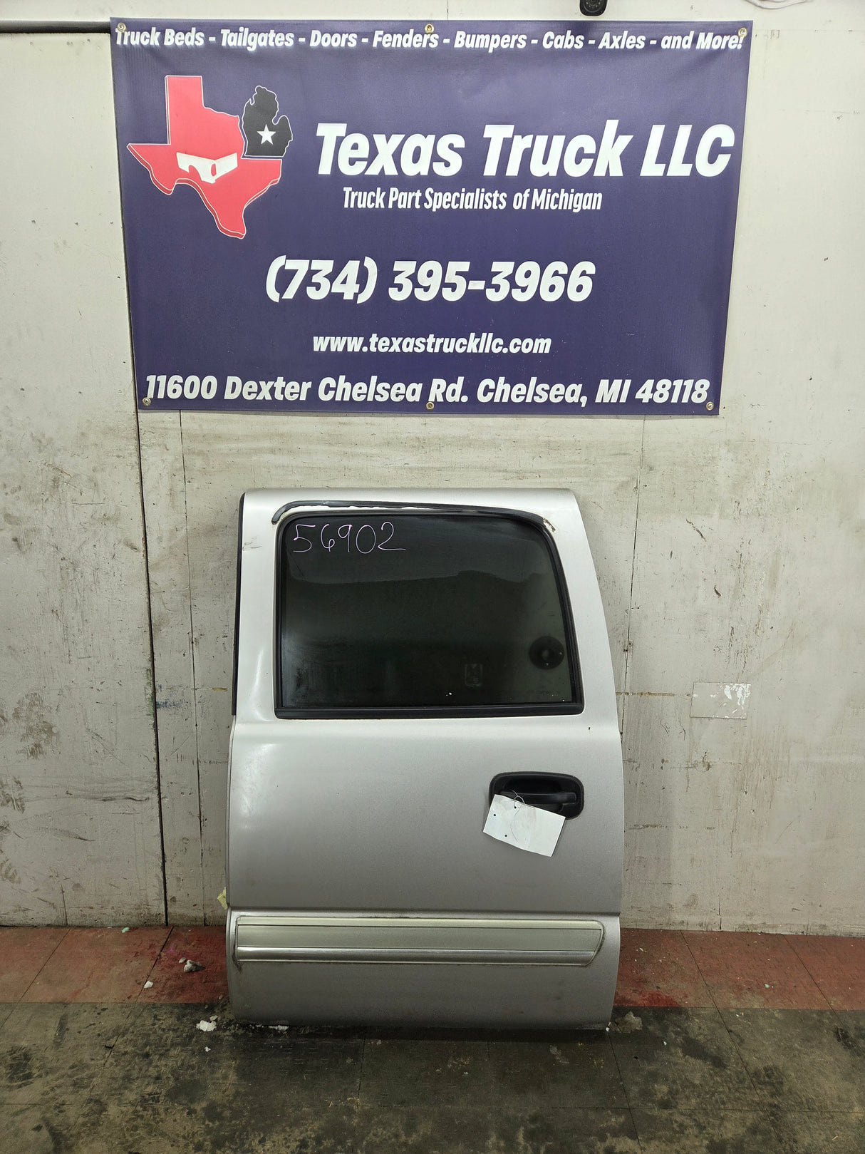 1999-2007 Chevrolet Silverado / GMC Sierra 1500 2500 3500 HD Rear Driver side LH Crew Cab rear door - Fine Silver Birch Metallic