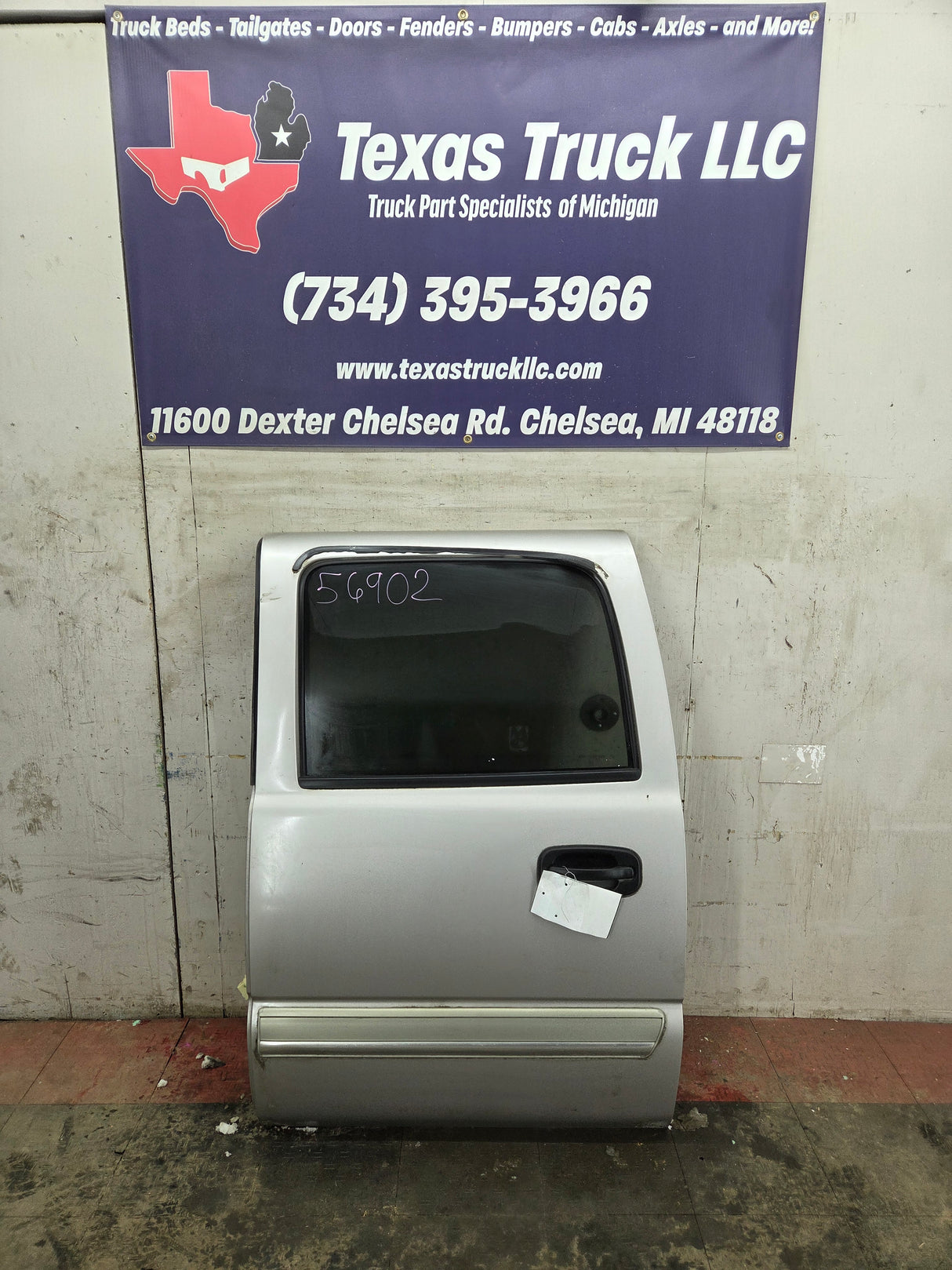 1999-2007 Chevrolet Silverado / GMC Sierra 1500 2500 3500 HD Rear Driver side LH Crew Cab rear door - Fine Silver Birch Metallic