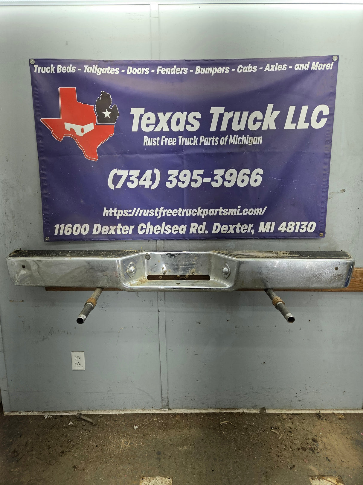 1987-1996 Dodge Dakota Chrome Step Rear Bumper