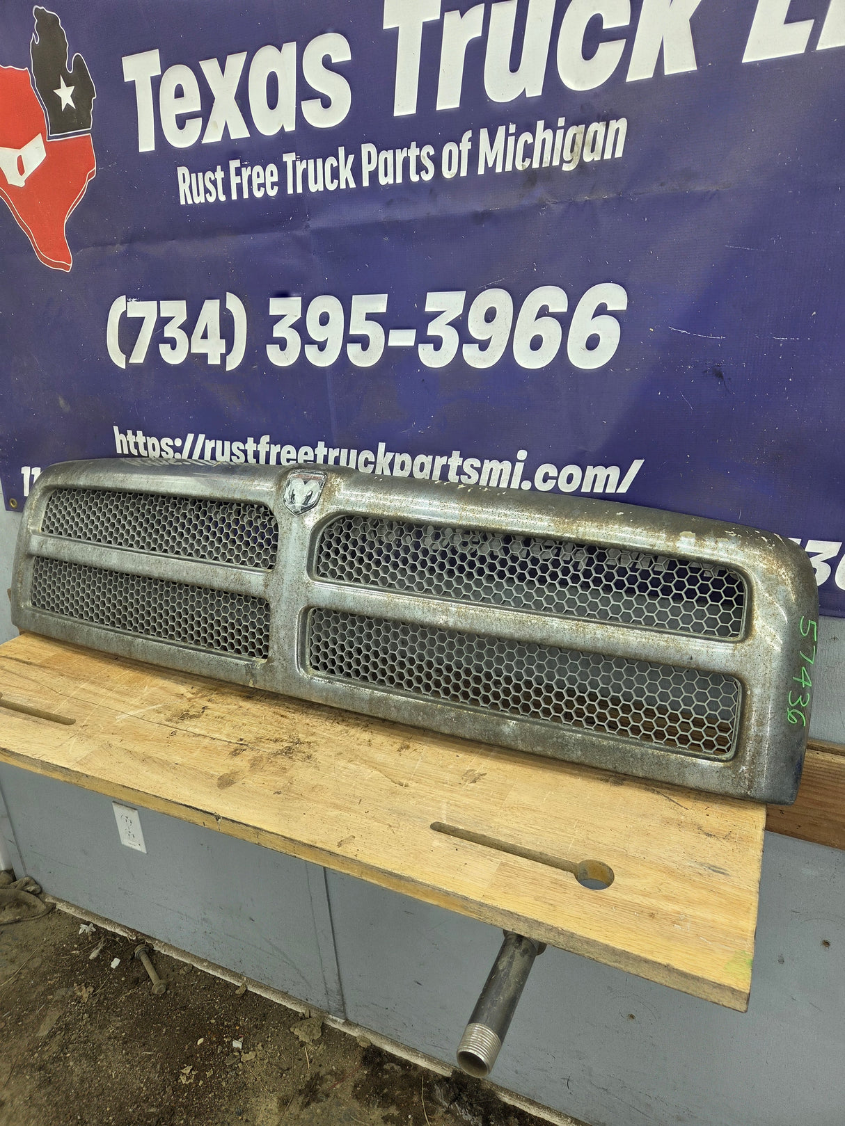 1994-2002 Dodge Ram 2nd Gen 1500 2500 3500 Chrome Grill OEM
