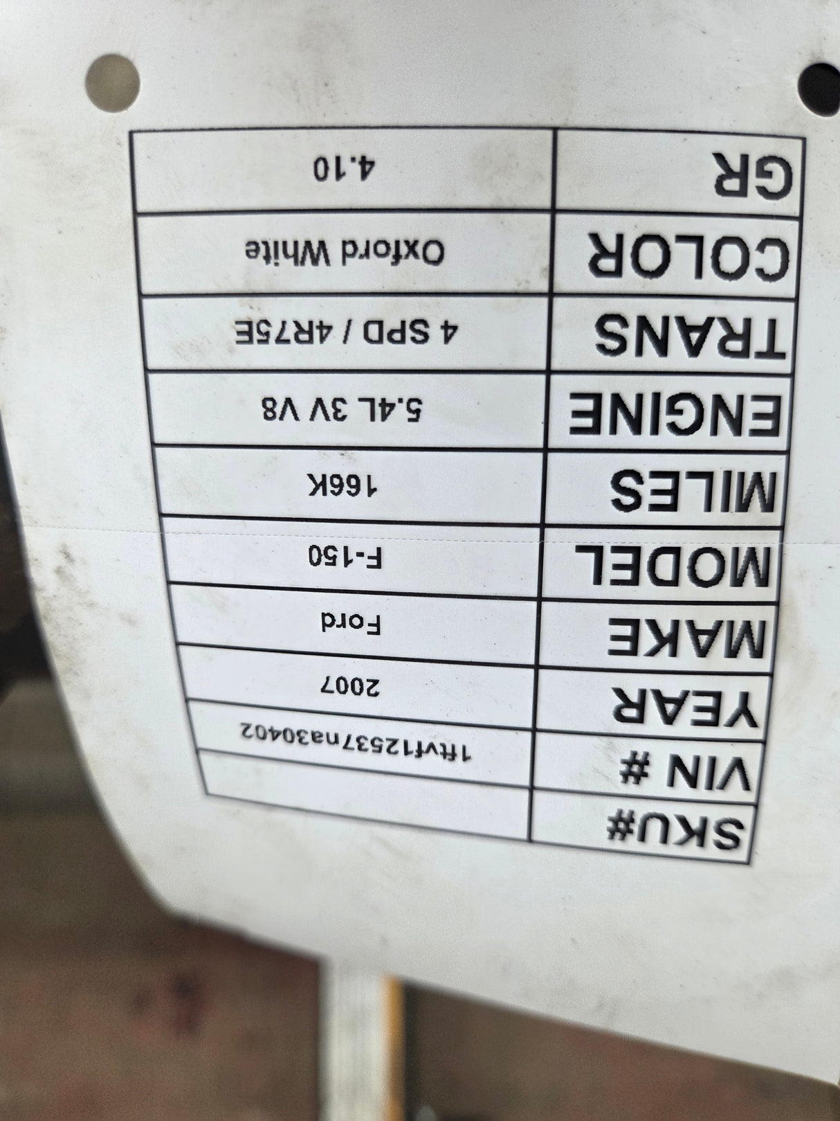 2004-2008 Ford F150 10.25" 7 lug Rear Axle 4.10 Gear Ratio