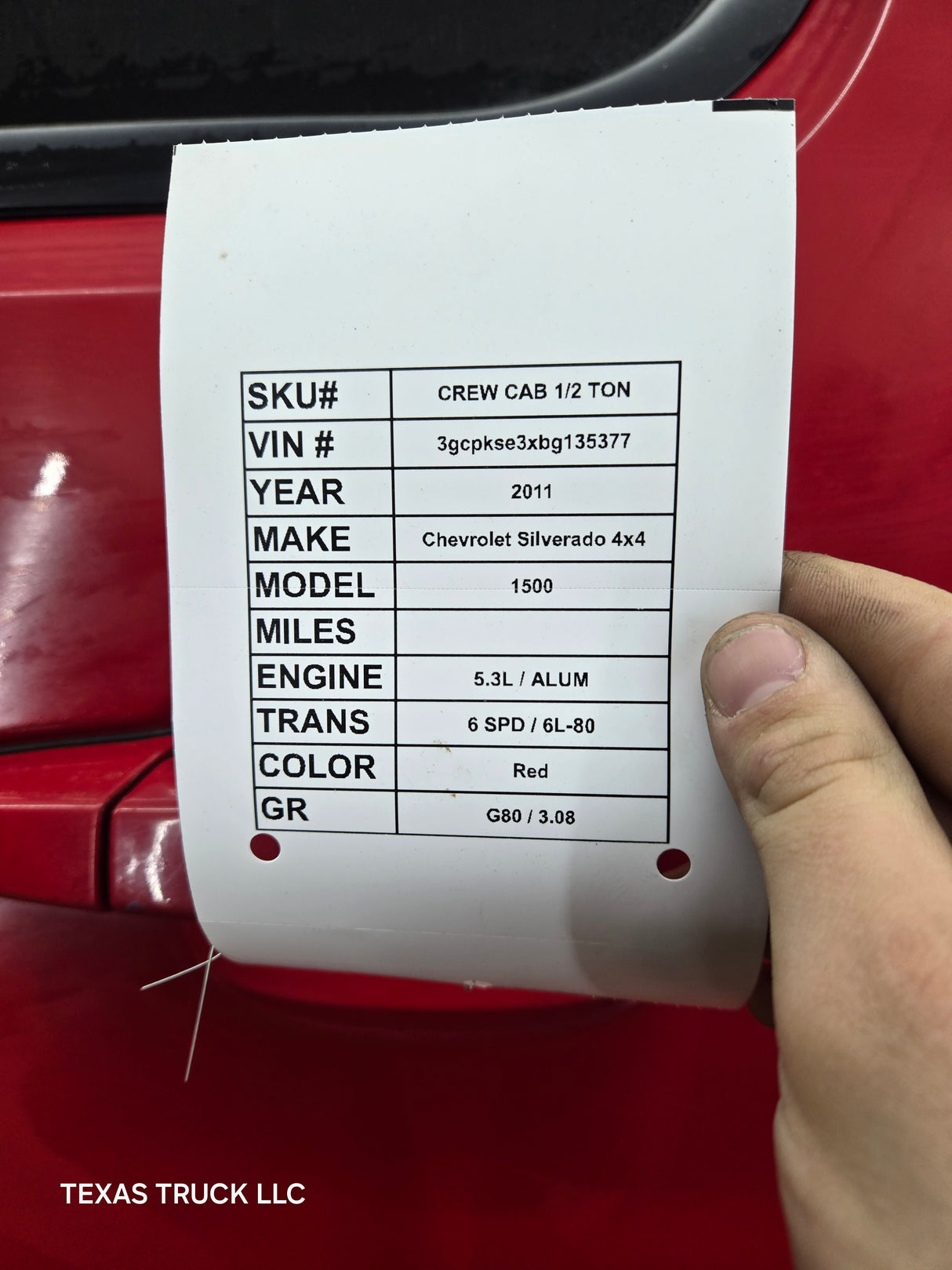 2007-2013 Chevrolet Silverado / GMC Sierra 1500 2500 3500 HD Crew Cab LH Driver Side Rear Door
