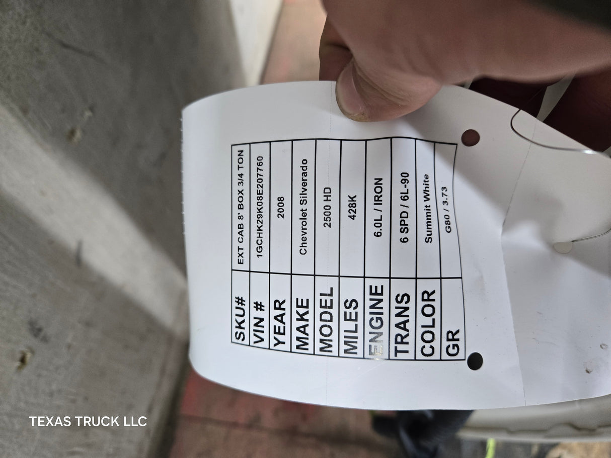 2007-2013 Chevrolet Silverado / GMC Sierra 1500 2500 3500 HD Passenger side Extended Cab RH Rear Door