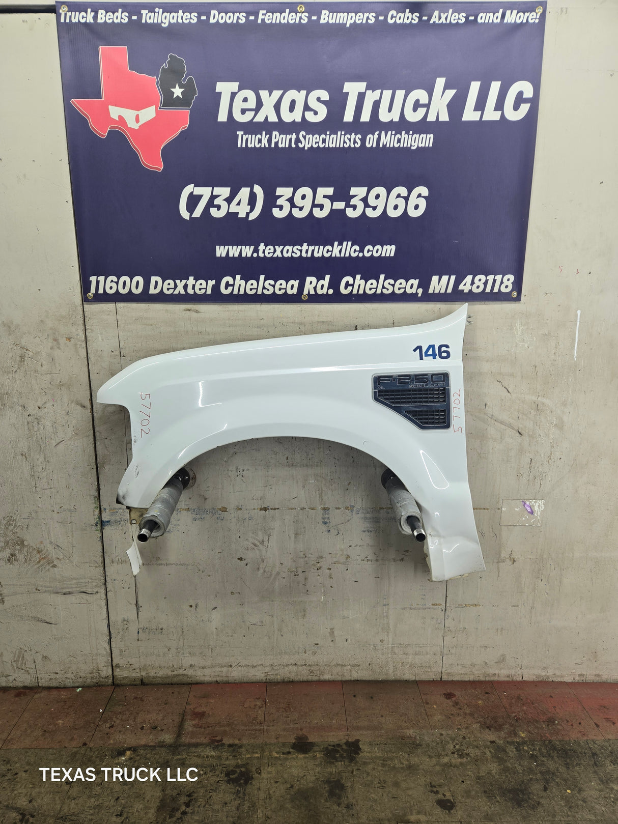 2008-2010 Ford Super Duty F250 F350 LH Driver Side Fender - Oxford White