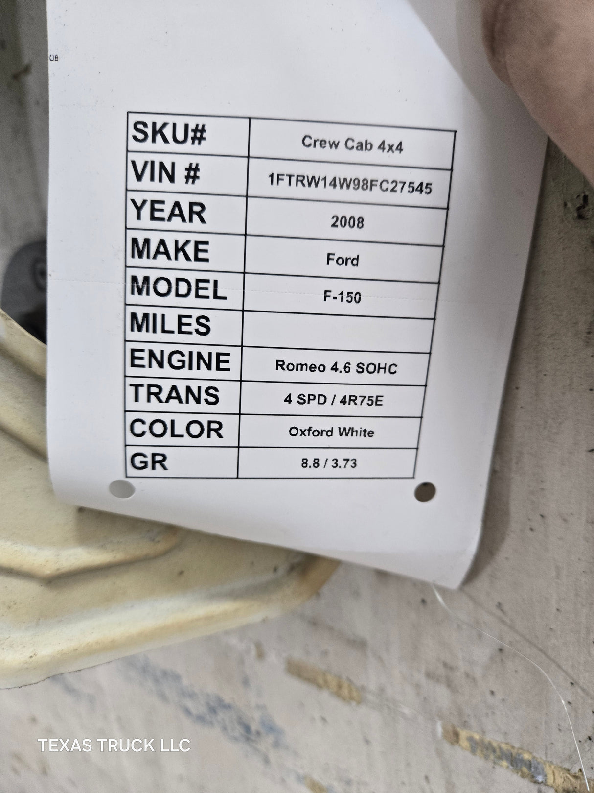 2004-2008 Ford F150 RH Passenger Fender