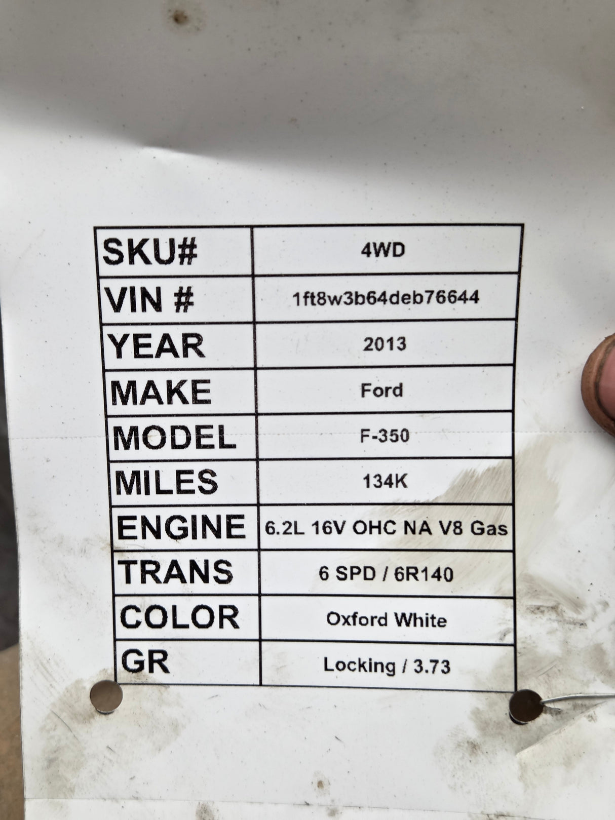 2011-2016 6.2L 6.7L Power Stroke Transfer Case Flange Yoke Manual Shift Ford F250 F350 F450 F550 Super Duty 134k Miles