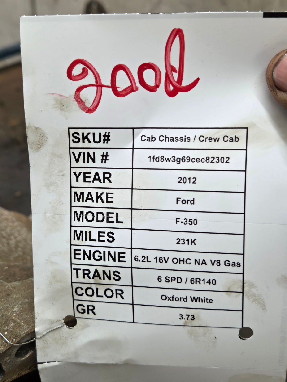 2011-16 6.2L Gas 6r140 Automatic Transmission 4wd 2wd Ford F250 F350 F450 F550 Super Duty