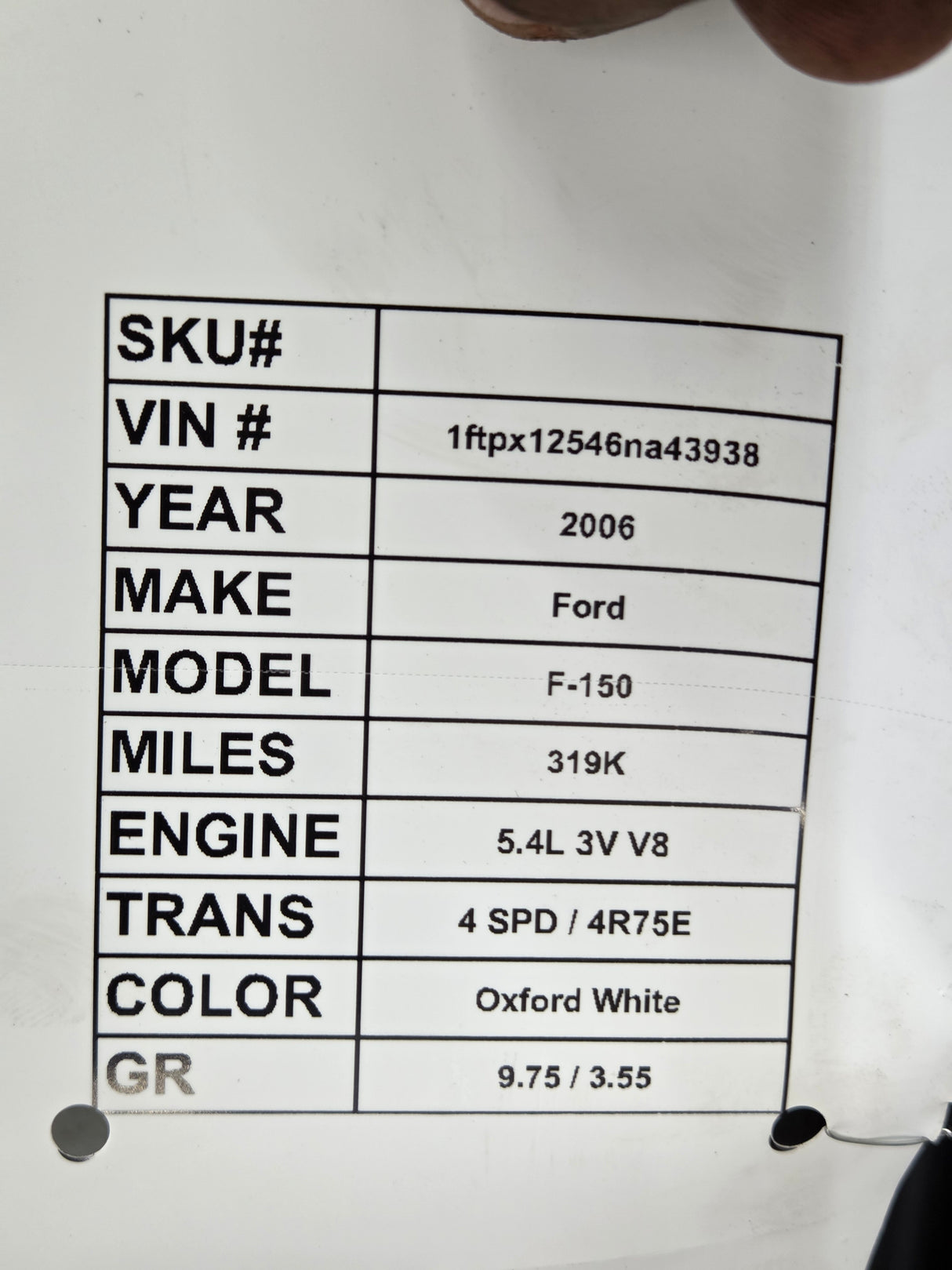 2004-2008 Ford F150 Driver Side Rear Extended Cab Door LH
