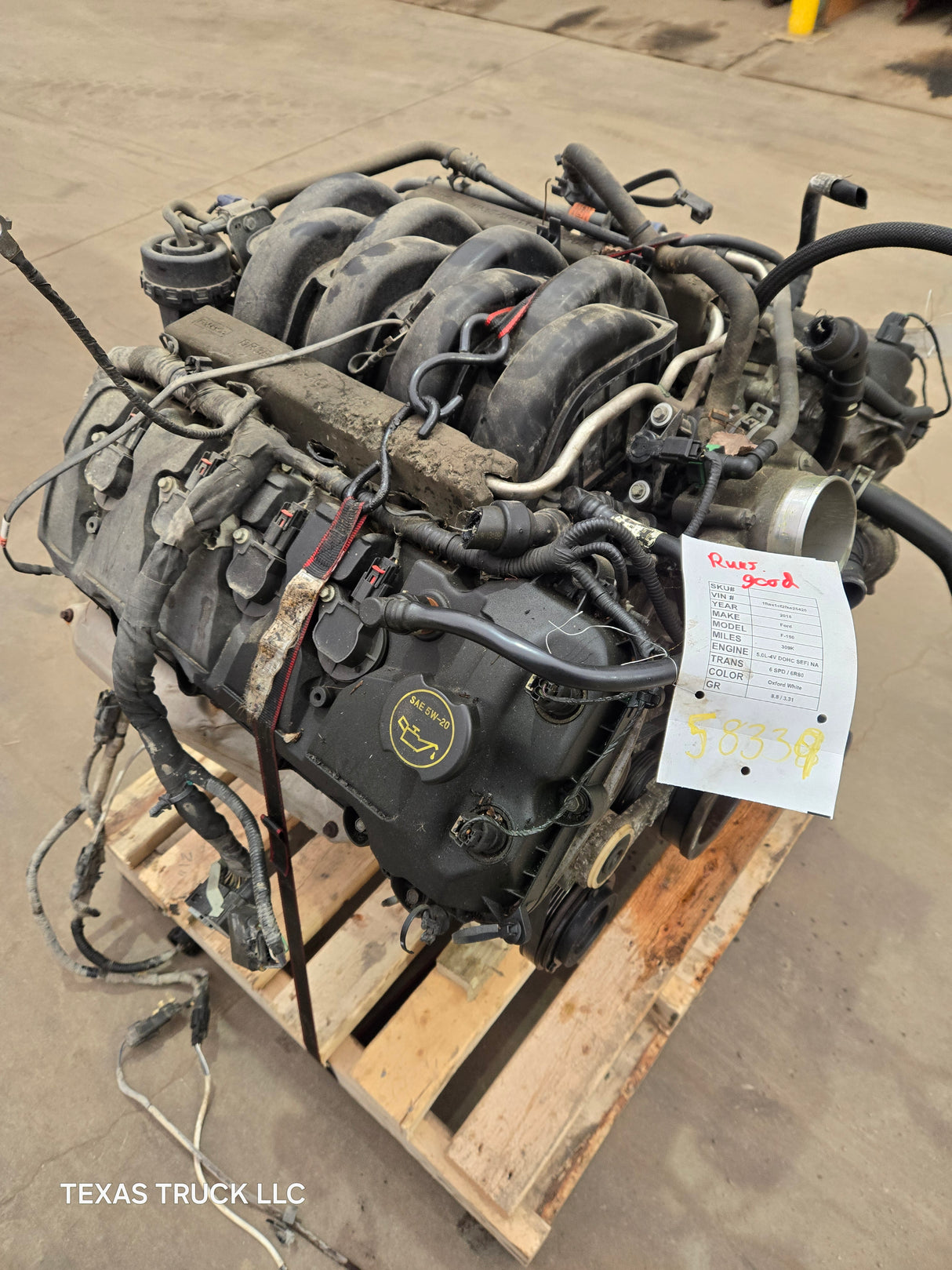 2015 Ford F150 5.0L Gas Engine Runs Good