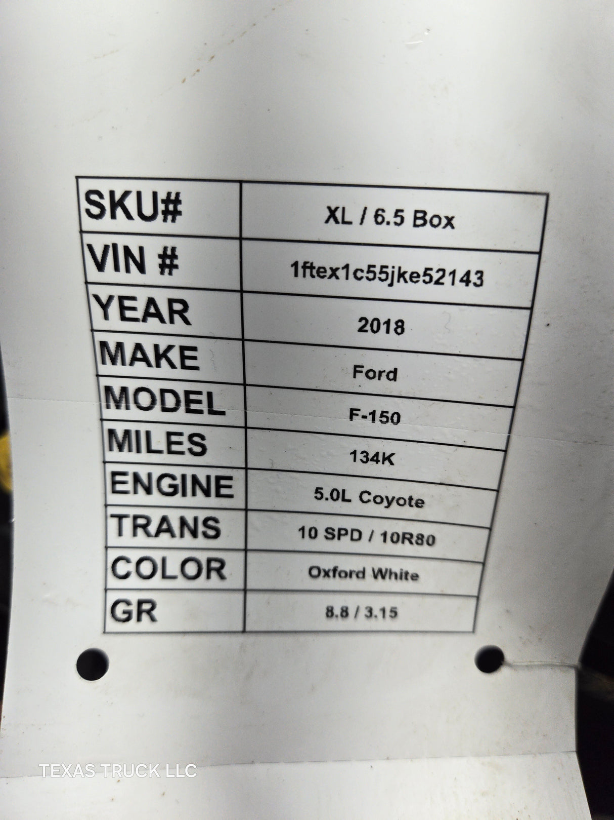 2018-2019 Ford F150 Front Bumper - Black