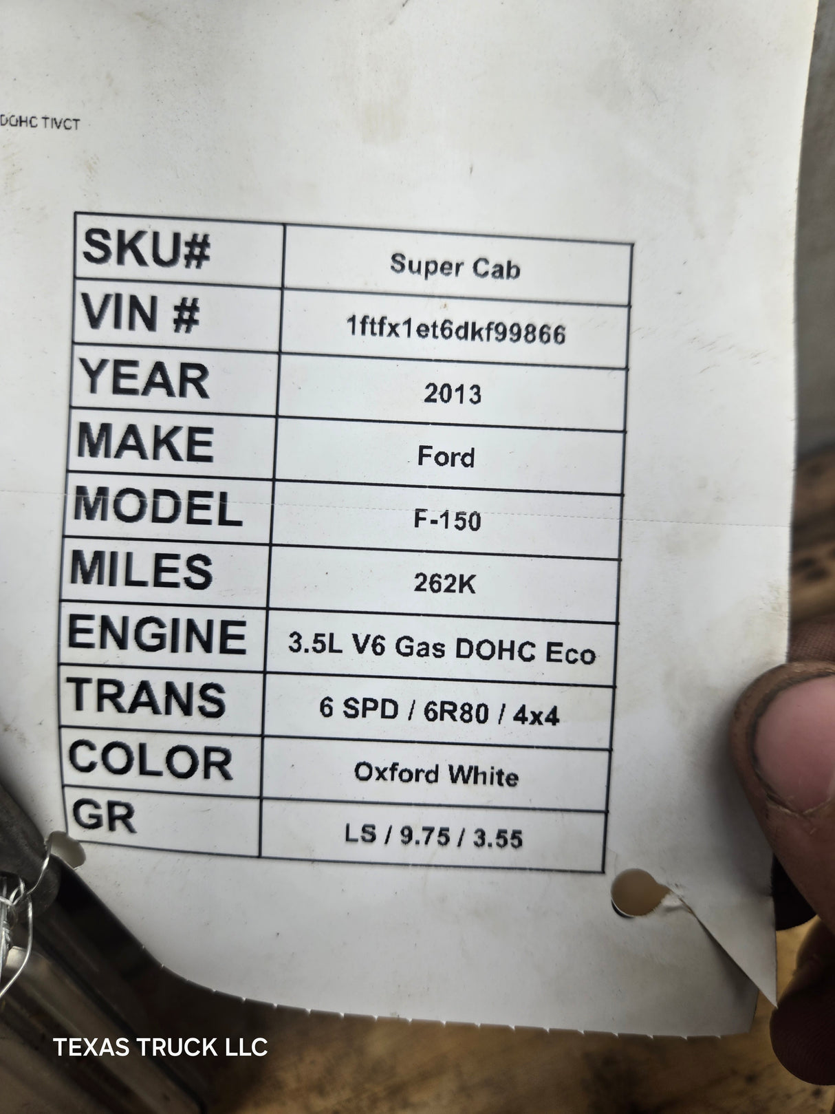 2013 Ford F150 3.5L PCM DL3A-12A650-ZF