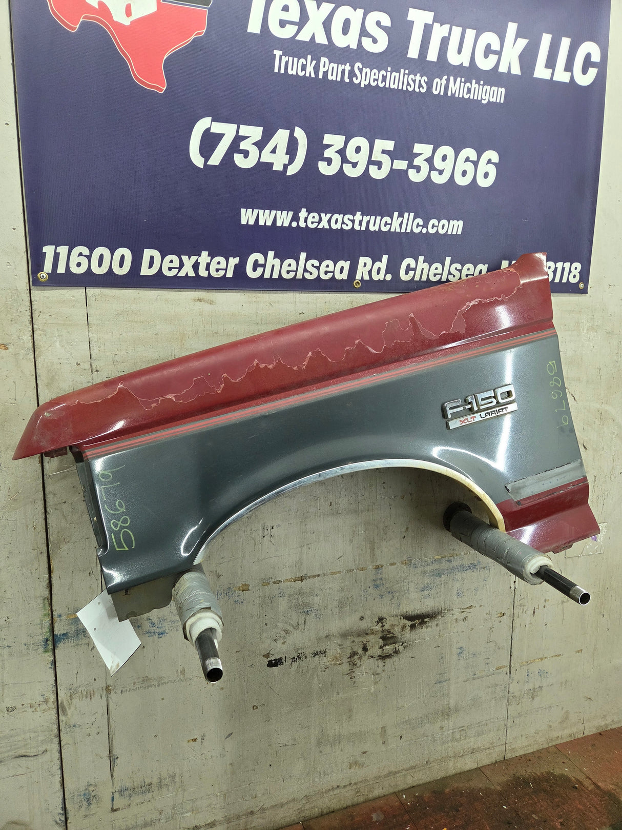 1987-1991 Ford F-150 F-250 F-350 F-450 F-550 DRIVER FENDER
