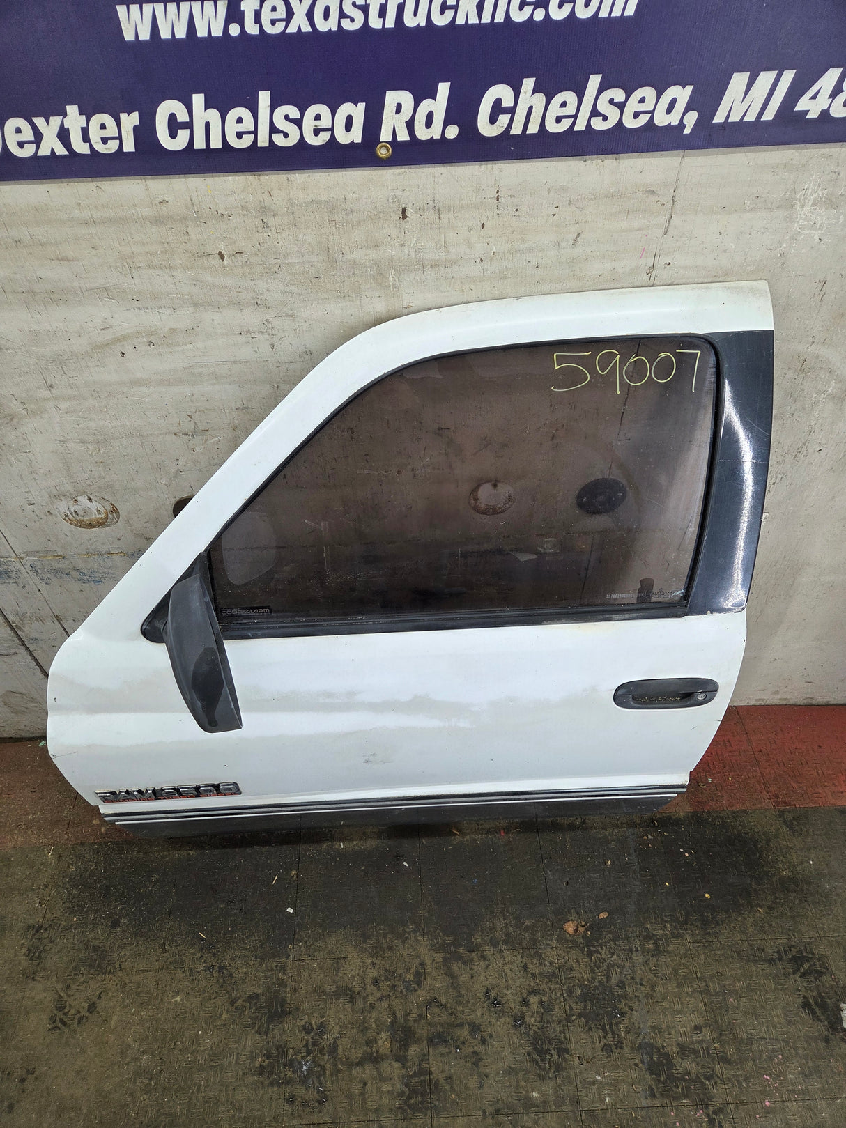 1994-2002 Dodge Ram 2nd Gen LH Driver Side Front Regular Cab / 2 door Extended Cab Door 1500 2500 3500 ROUND CORNER - White
