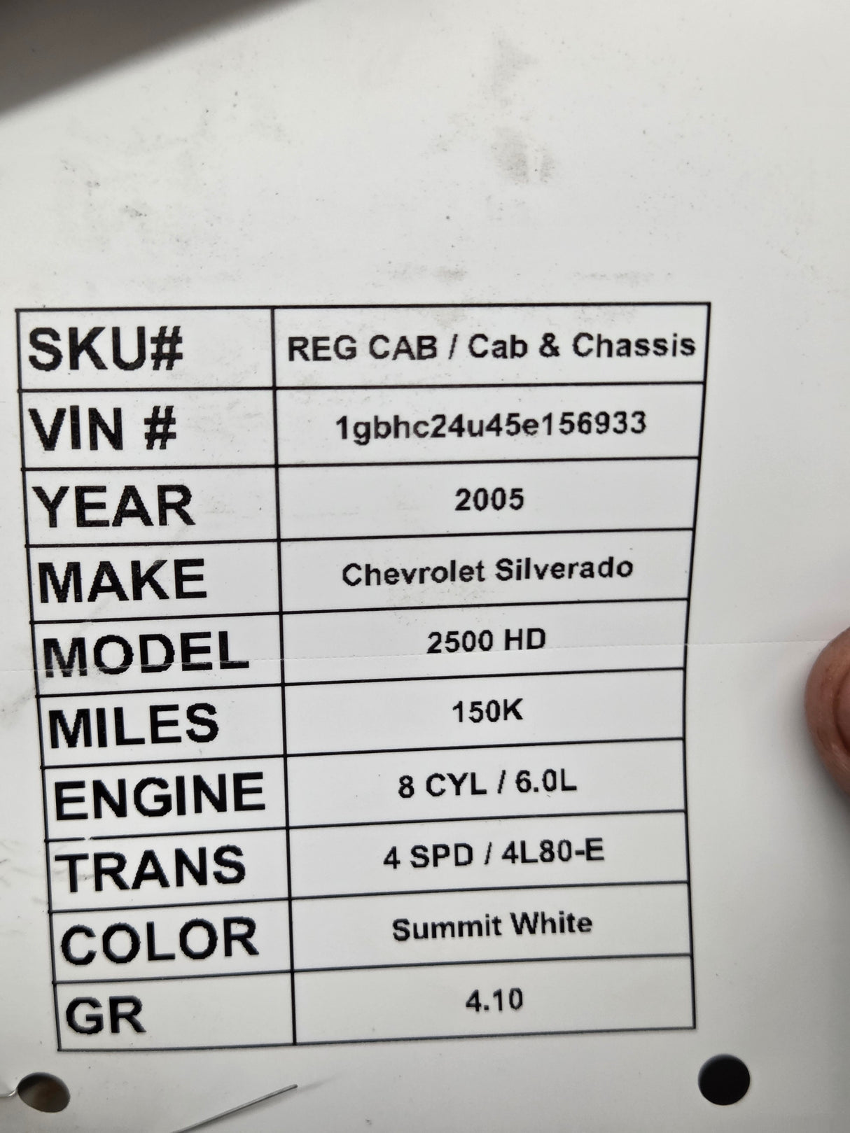 2003-2006 Chevrolet Silverado 2500 3500 Cateye HD Hood OEM