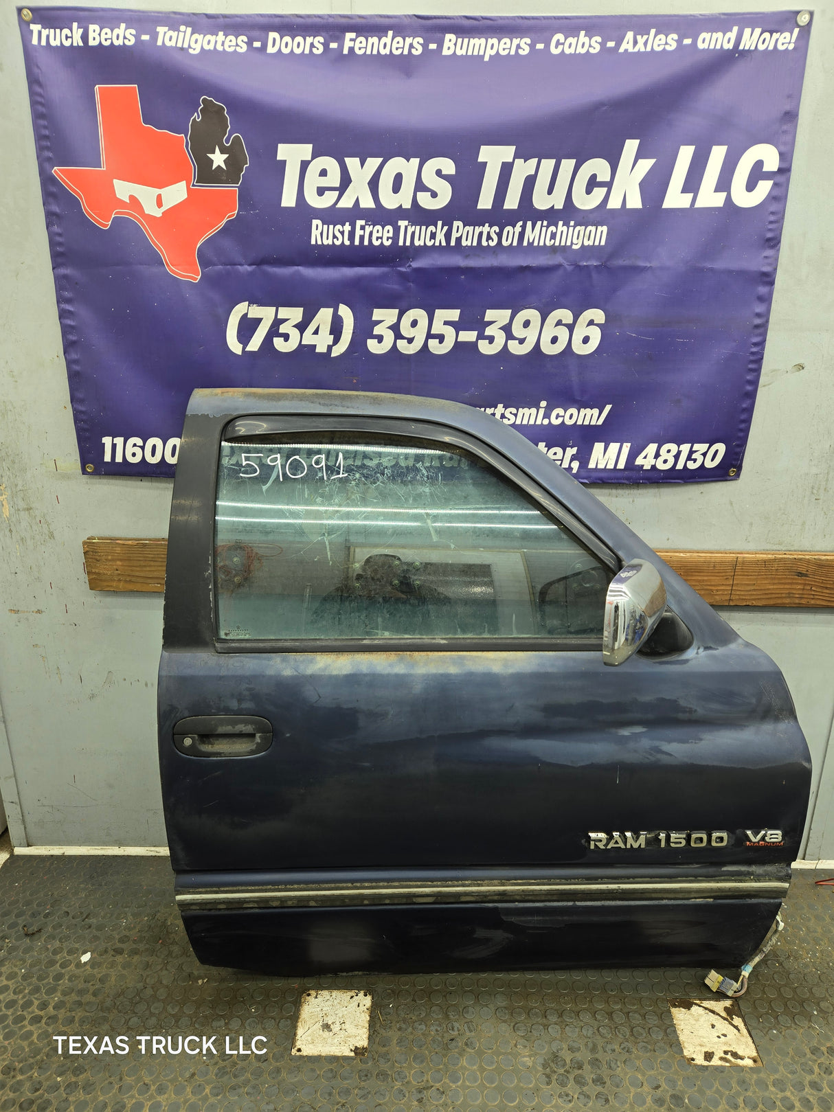 1994-2002 Dodge Ram 2nd Gen RH Passenger Side Front Door Regular Cab / 2 Door Ext Cab 1500 2500 3500 ROUND CORNER