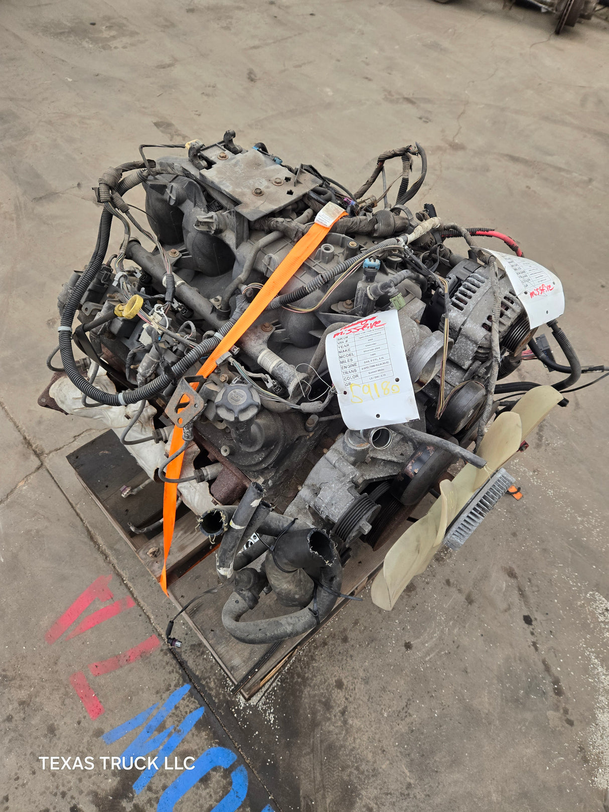 2005 Chevrolet GMC 2500 3500HD 6.0L Engine LS Vortec Gas Engine Runs Missfire