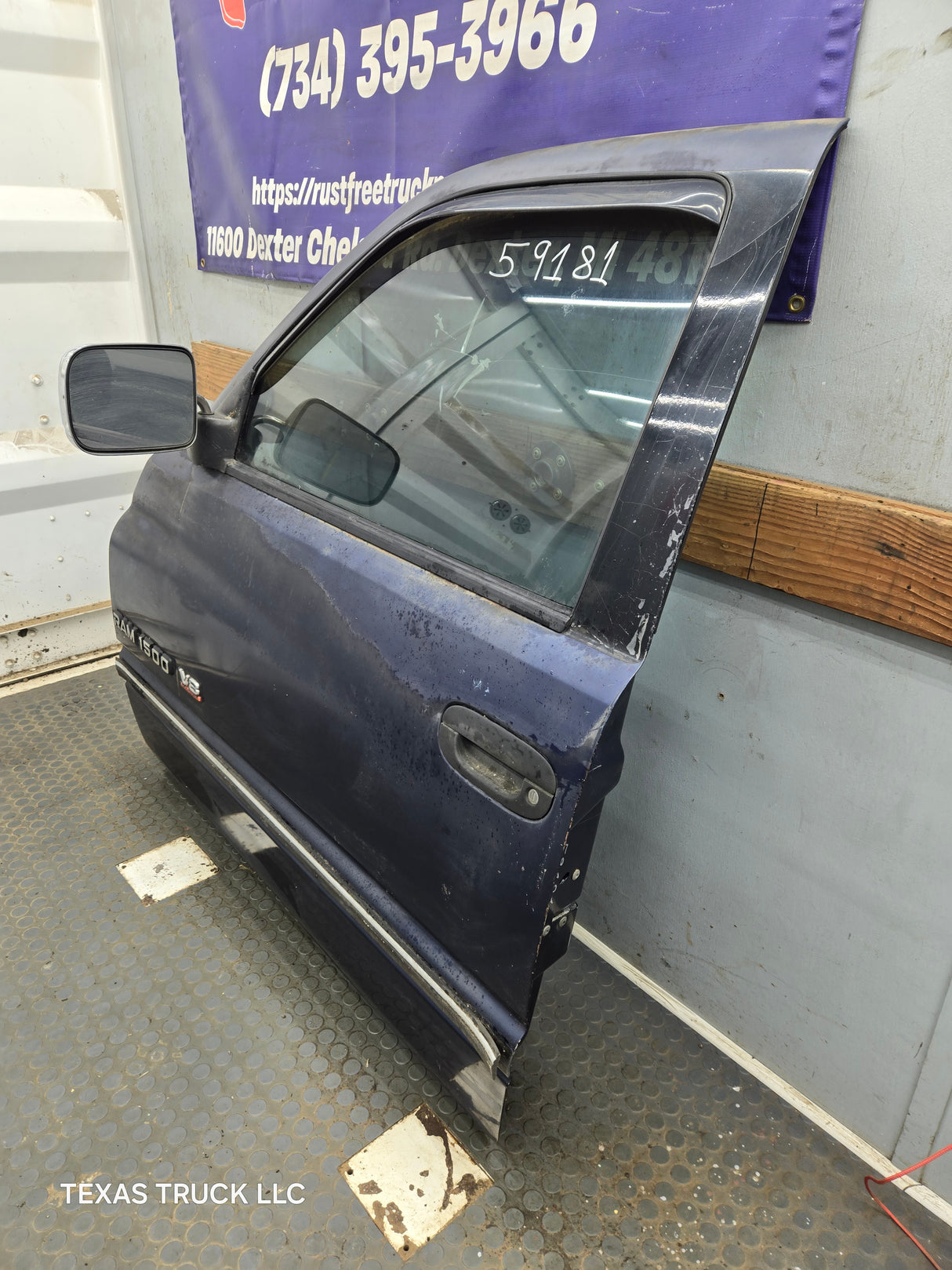 1994-2002 Dodge Ram 2nd Gen LH Driver Side Front Door Regular Cab / 2 Door Ext Cab 1500 2500 3500 ROUND CORNER