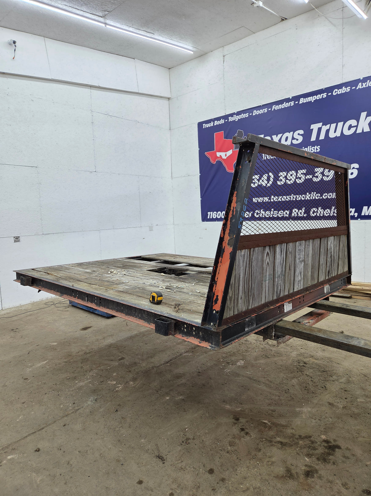 8.5' Steel Pickup Truck Single Rear Wheel Utility Flatbed Universal