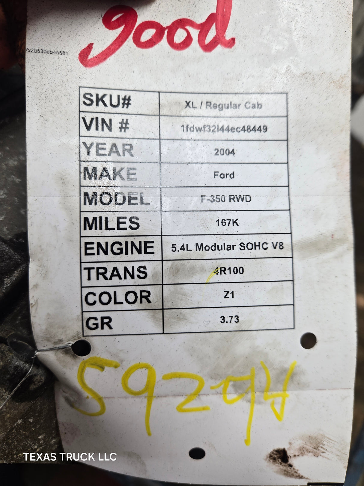 4r100 Automatic Transmission 2wd Ford F250 F350 F450 F550 Super Duty 6.8L v10 triton 5.4L v8