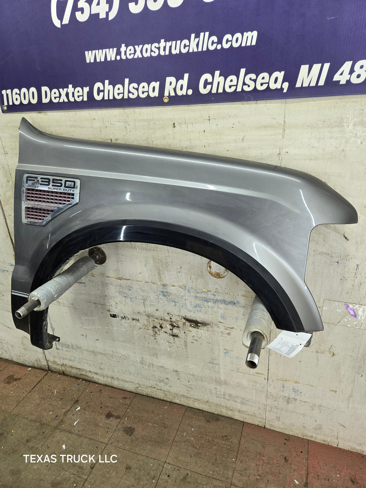 2008-2010 Ford Super Duty F250 F350 RH Passenger Side Fender - Dark Shadow Gray