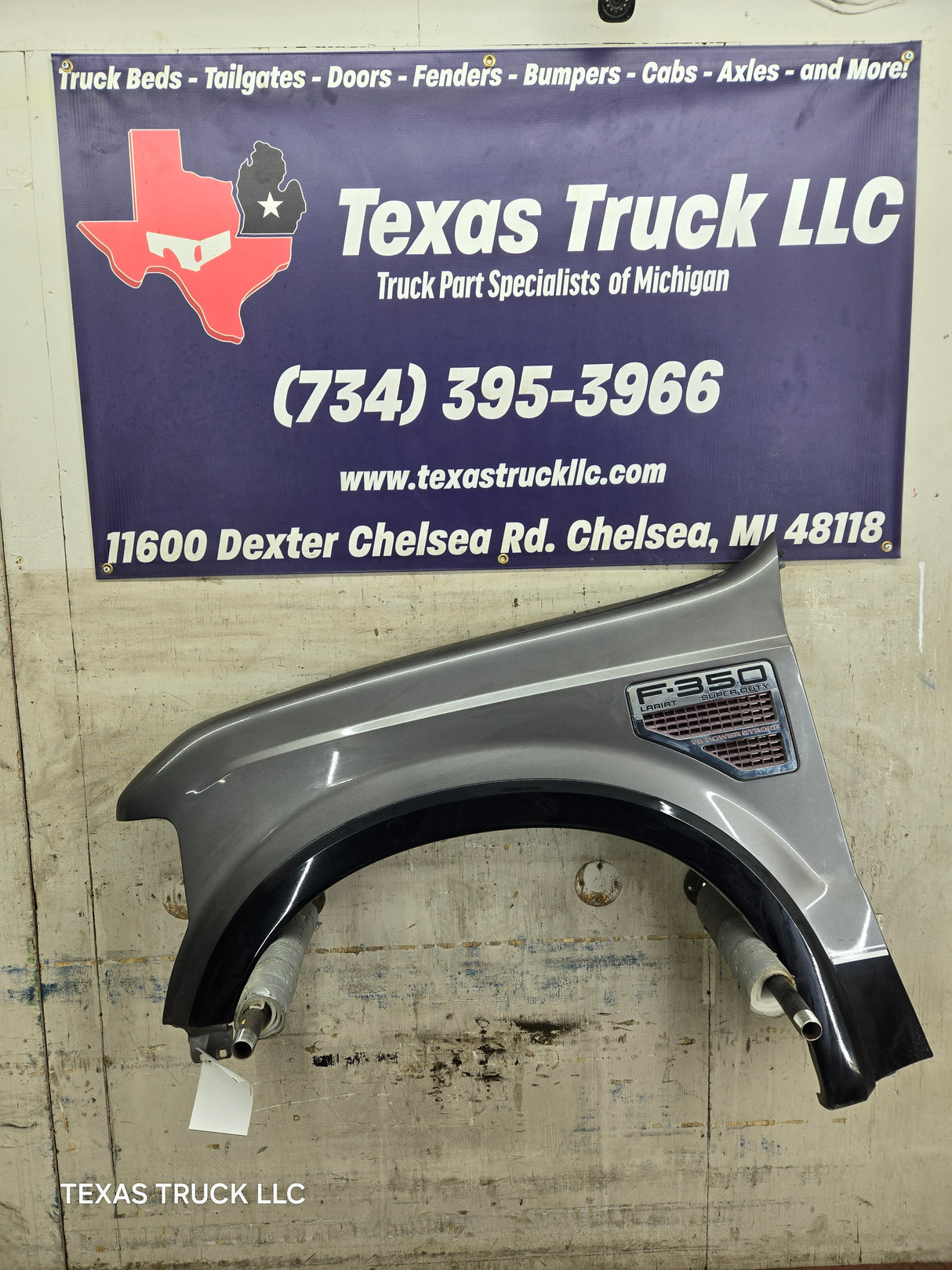 2008-2010 Ford Super Duty F250 F350 RH Passenger Side Fender - Dark Shadow Gray