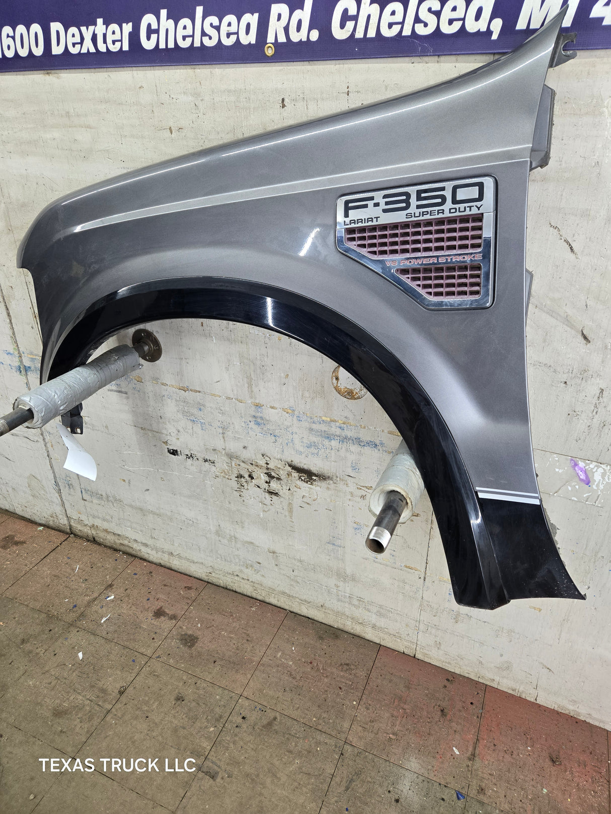 2008-2010 Ford Super Duty F250 F350 RH Passenger Side Fender - Dark Shadow Gray