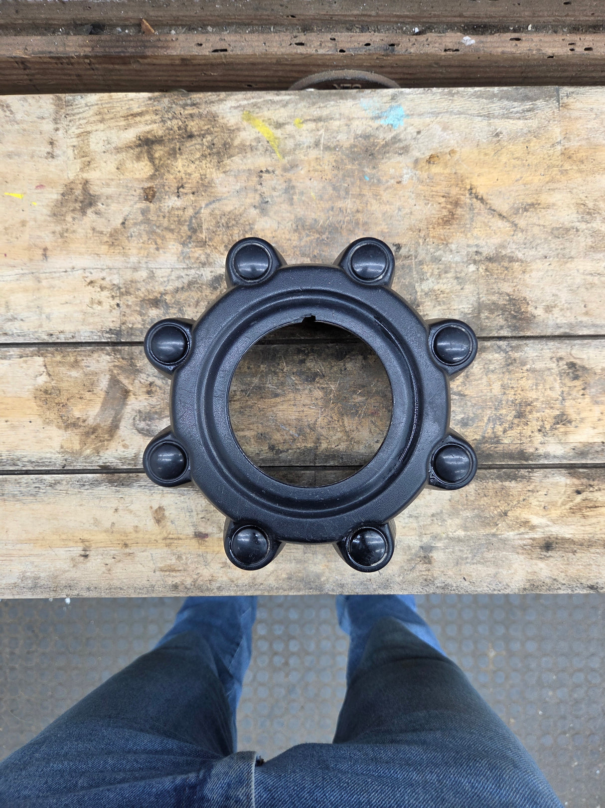 1999-2007 Ford Super Duty Black Front Hub Cap 4wd Center Cap SRW 8 LUG