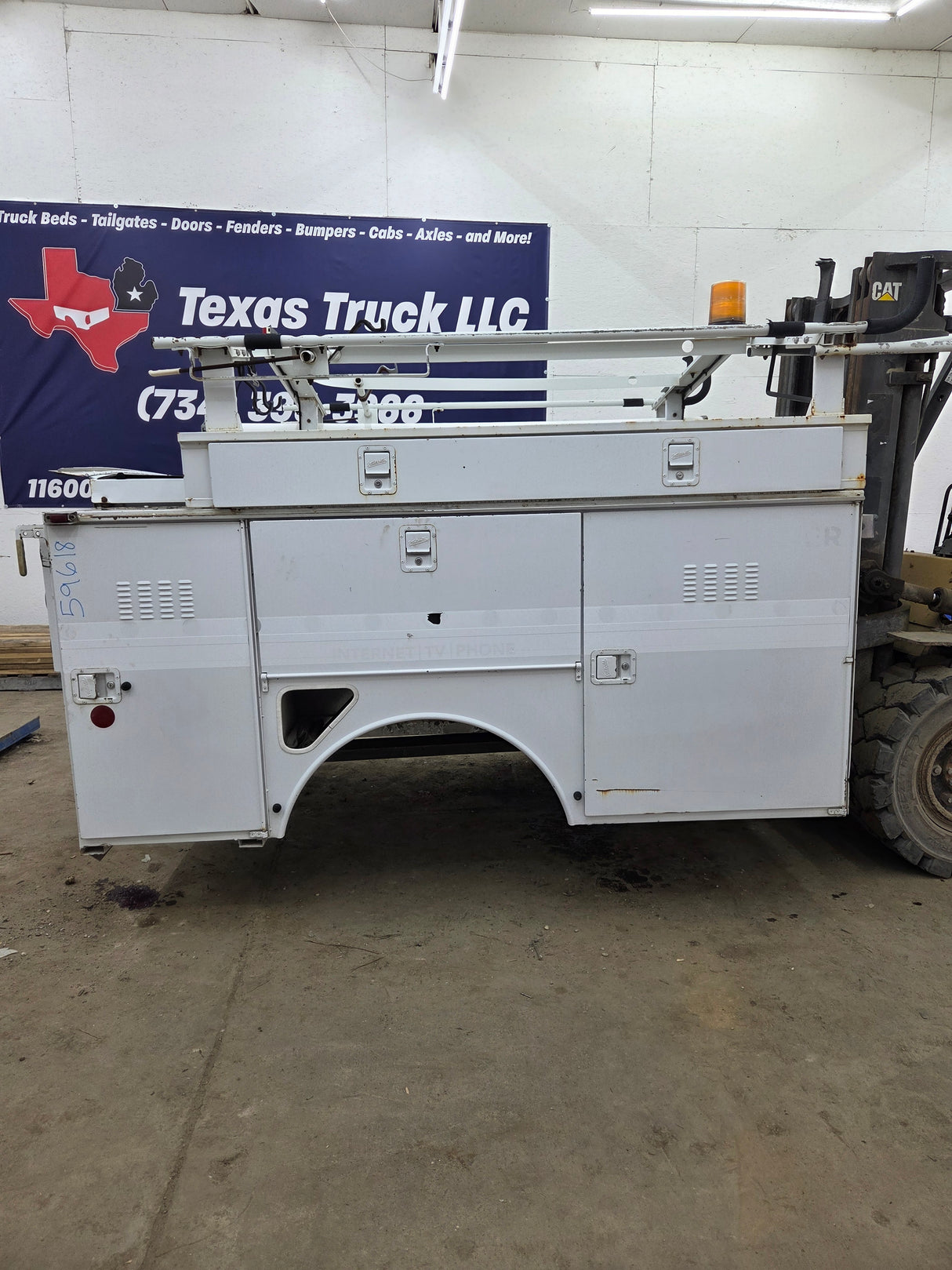 8' Steel Utility Service Body Truck Single Rear Wheel Utility Bed Universal