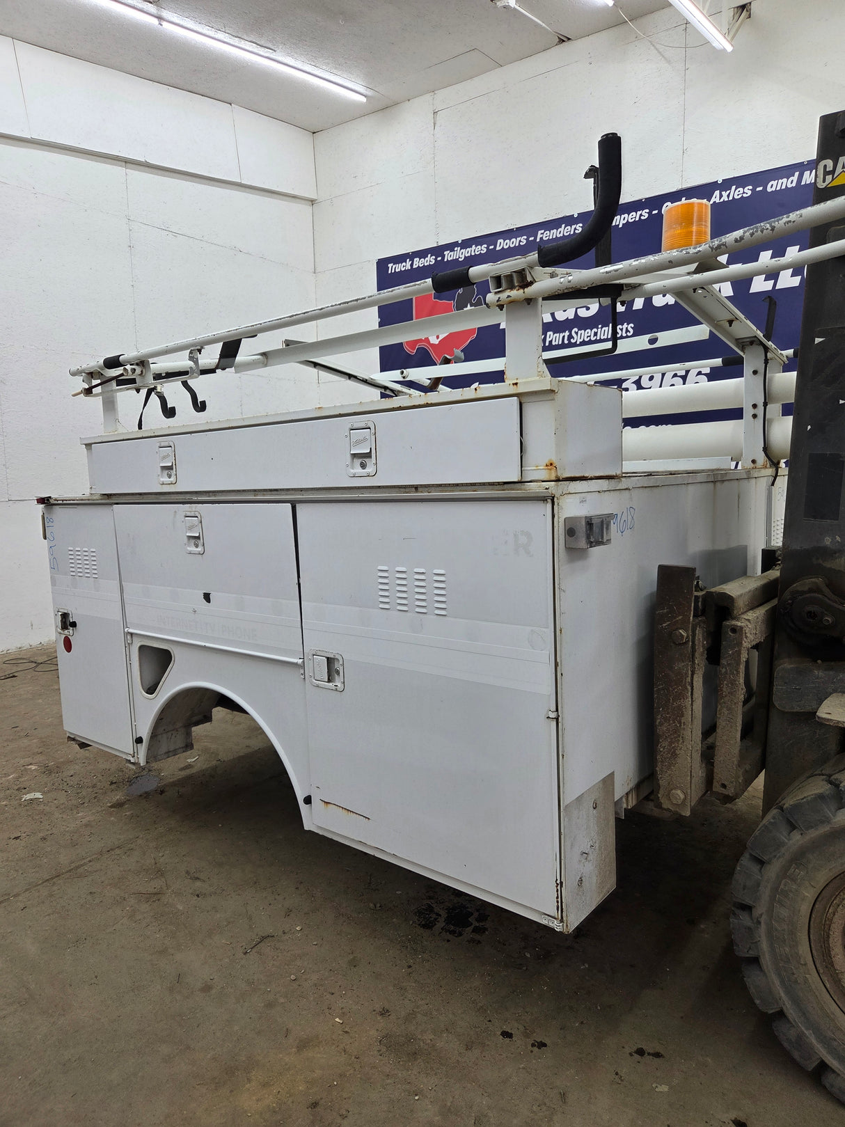 8' Steel Utility Service Body Truck Single Rear Wheel Utility Bed Universal