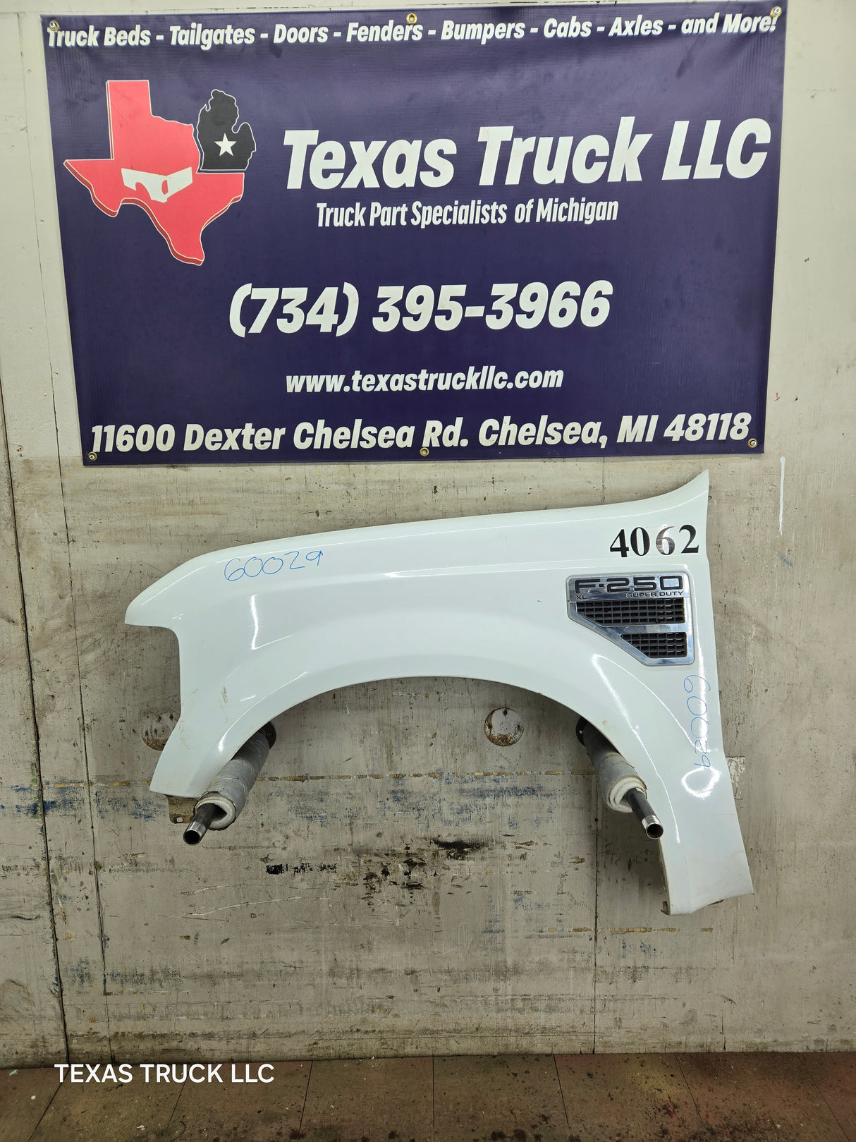 2008-2010 Ford Super Duty F250 F350 LH Driver Side Fender - Oxford White