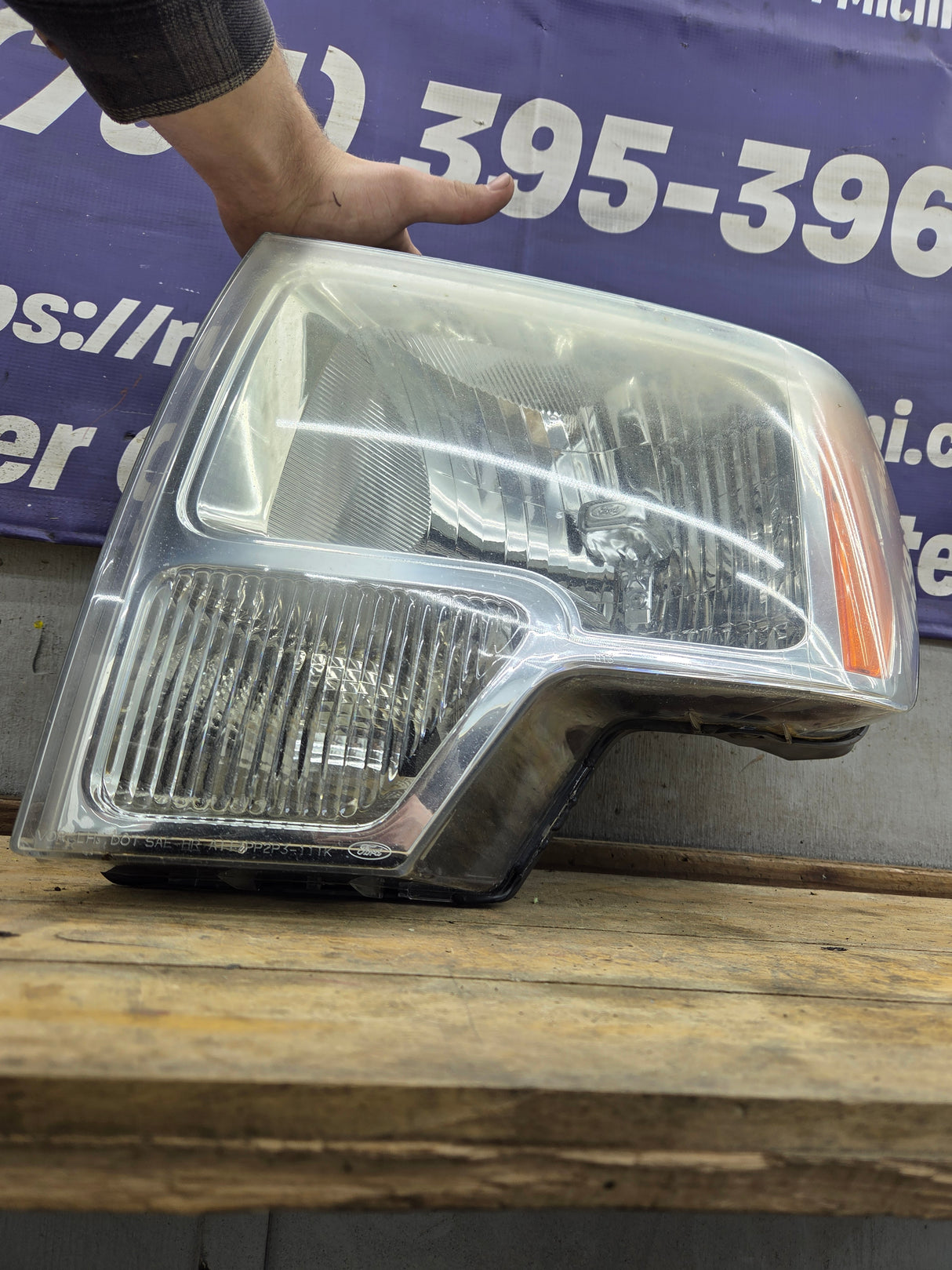 2009-2014 Ford F150 RH Passenger Side Headlight Halogen - DL3Z13008B, DL3Z13008EC