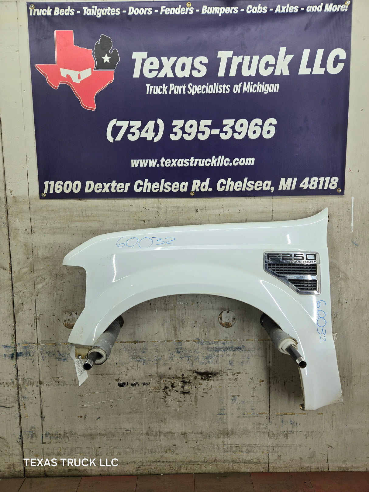 2008-2010 Ford Super Duty F250 F350 LH Driver Side Fender - Oxford White