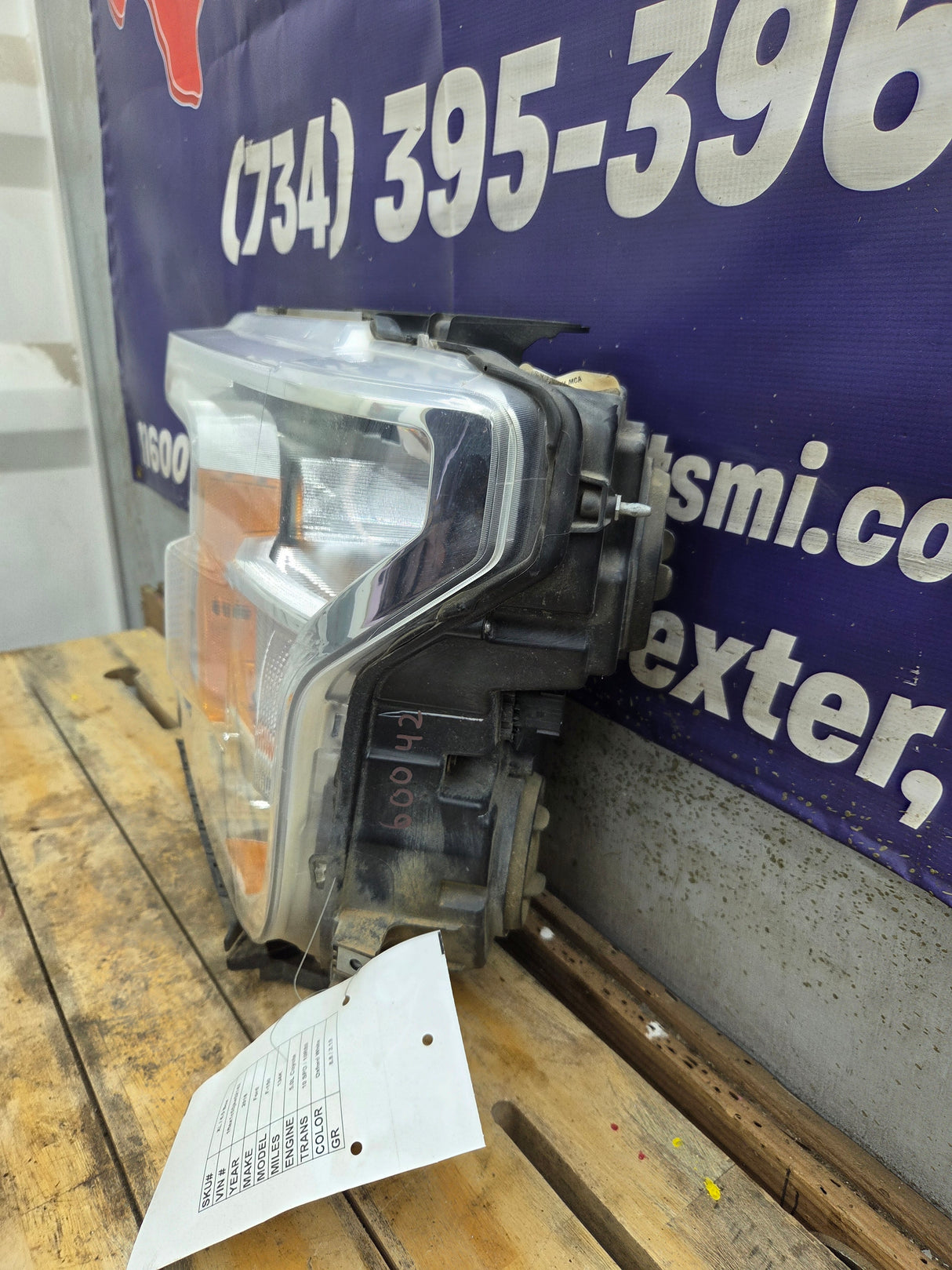 2018-2020 Ford F150 XL LH Driver Side Headlight Halogen - KL3Z13008P, KL3Z13008D