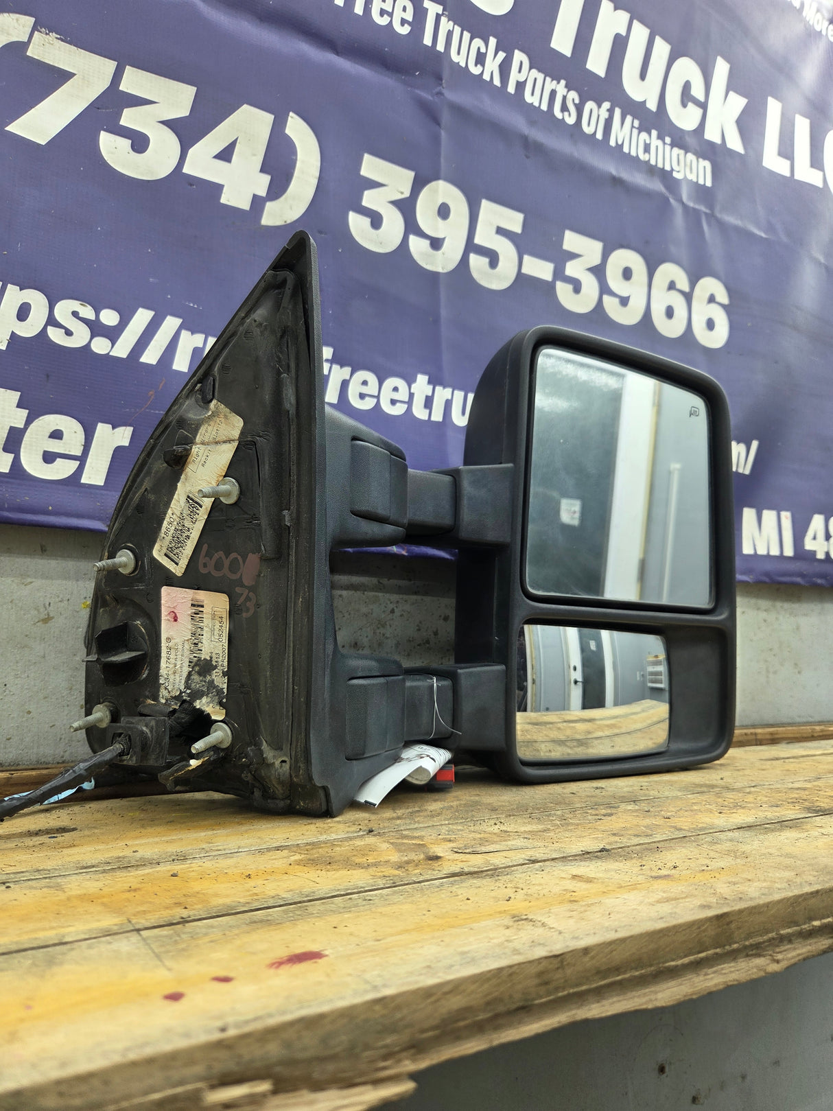 2011-2016 Ford Super Duty F250 F350 F450 F550 RH Passenger Side Power Folding & Telescoping Heated Towing Mirror OEM