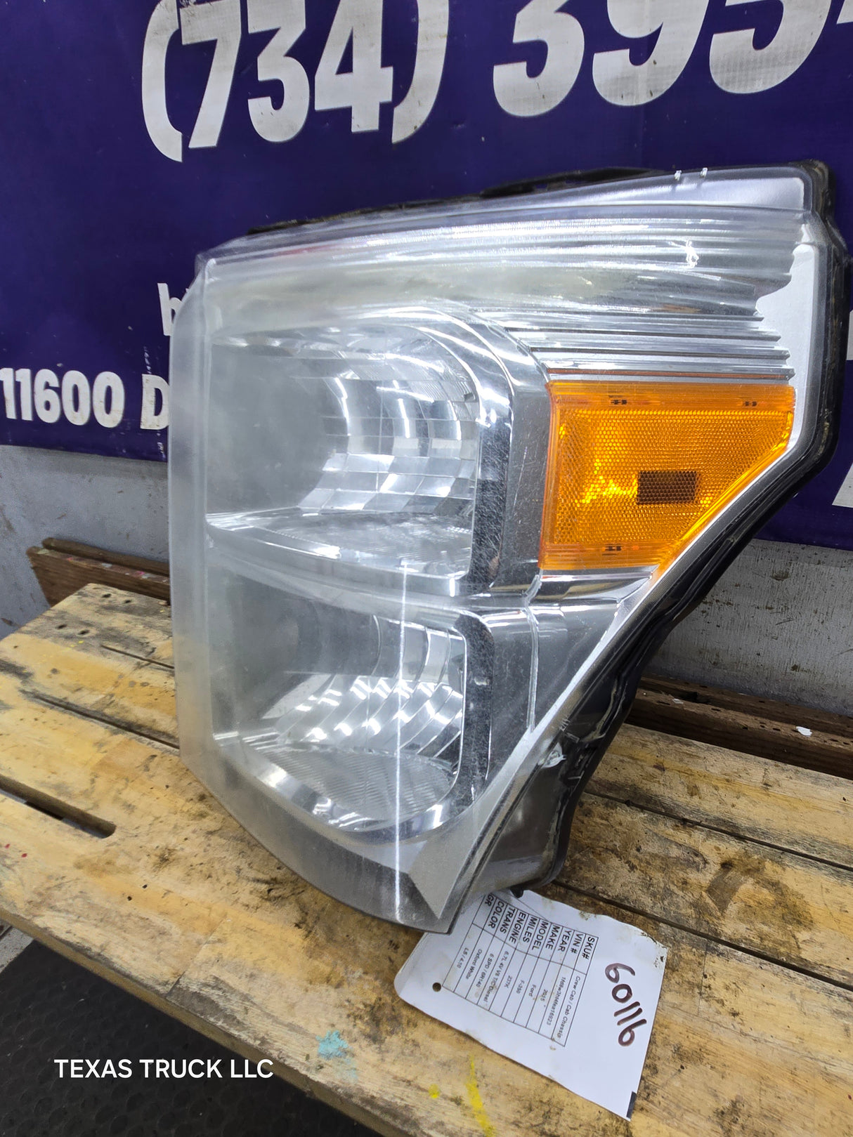 2011-2016 Ford Super Duty F250 F350 F450 F550 LH Driver Side Headlight BC34-13006-A 6.7L Power Stroke 6.2L Gas