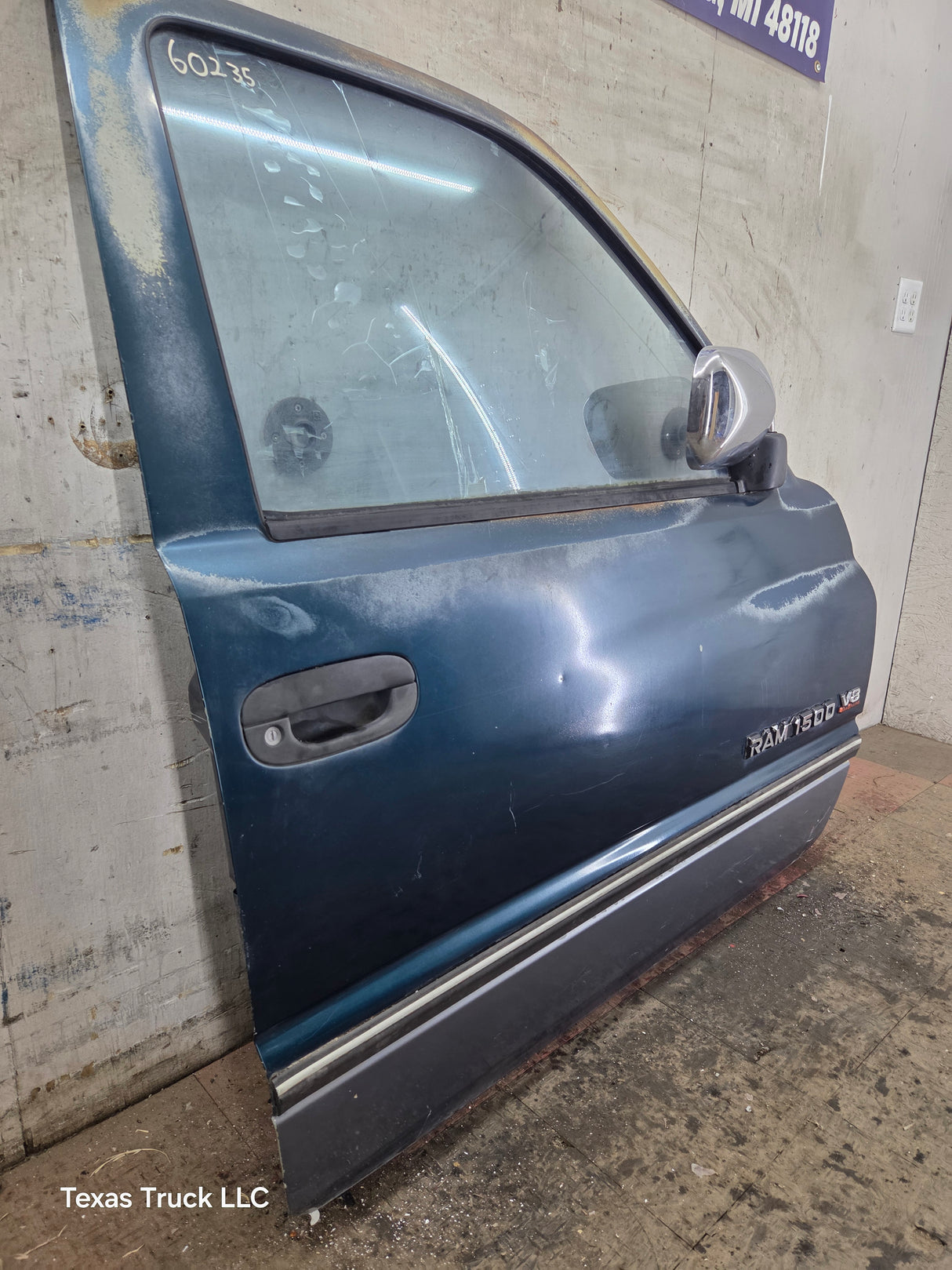 1994-2002 Dodge Ram 2nd Gen RH Passenger Side Front Door Regular Cab / 2 Door Ext Cab 1500 2500 3500 ROUND CORNER